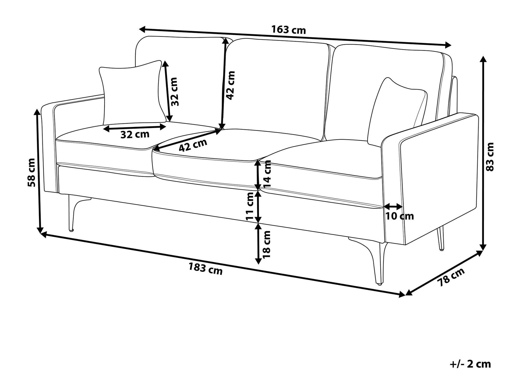 Dīvāns Berwyn 1258 (Brūns)