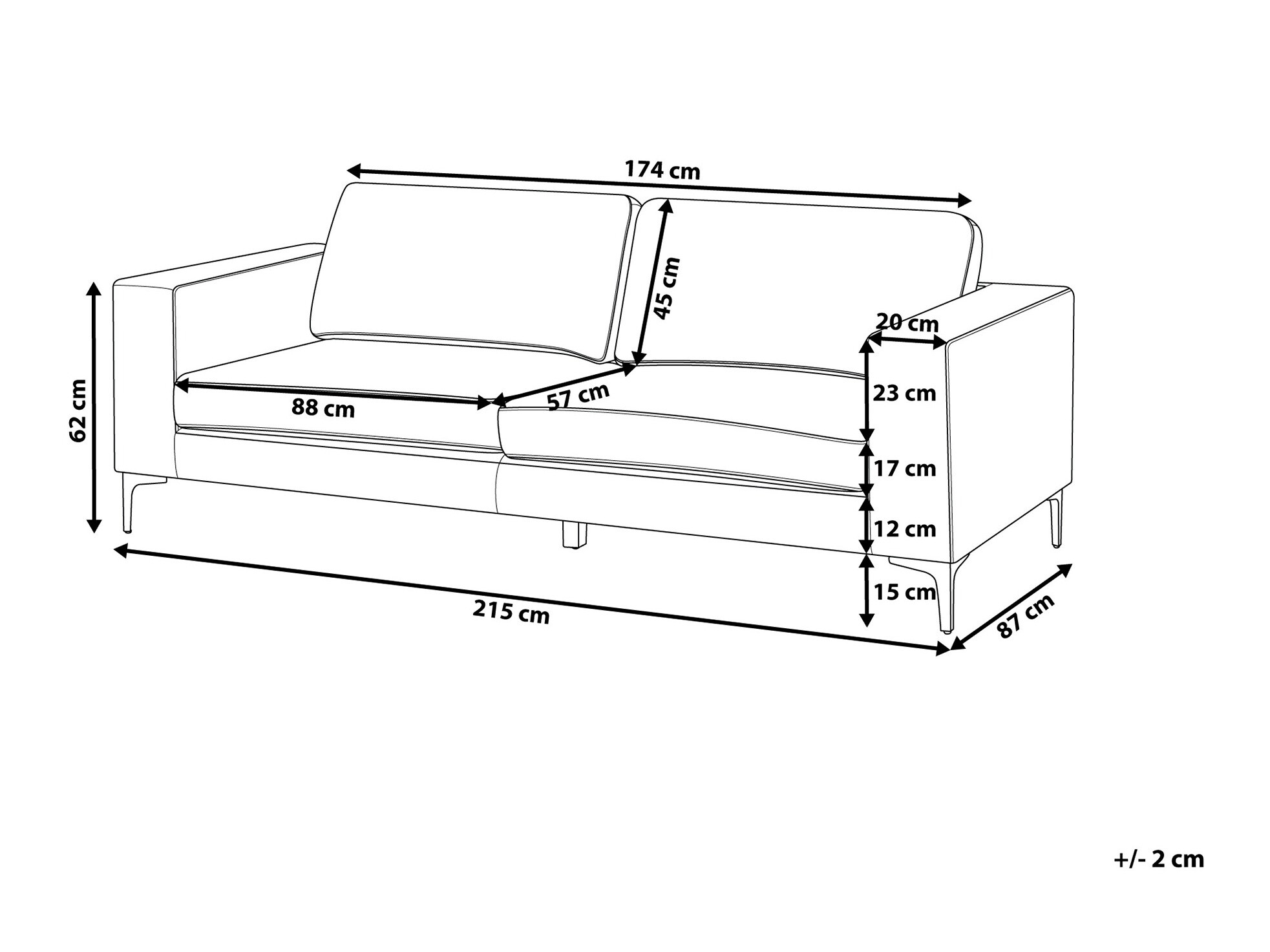 Dīvāns Berwyn 1261 (Zaļš)