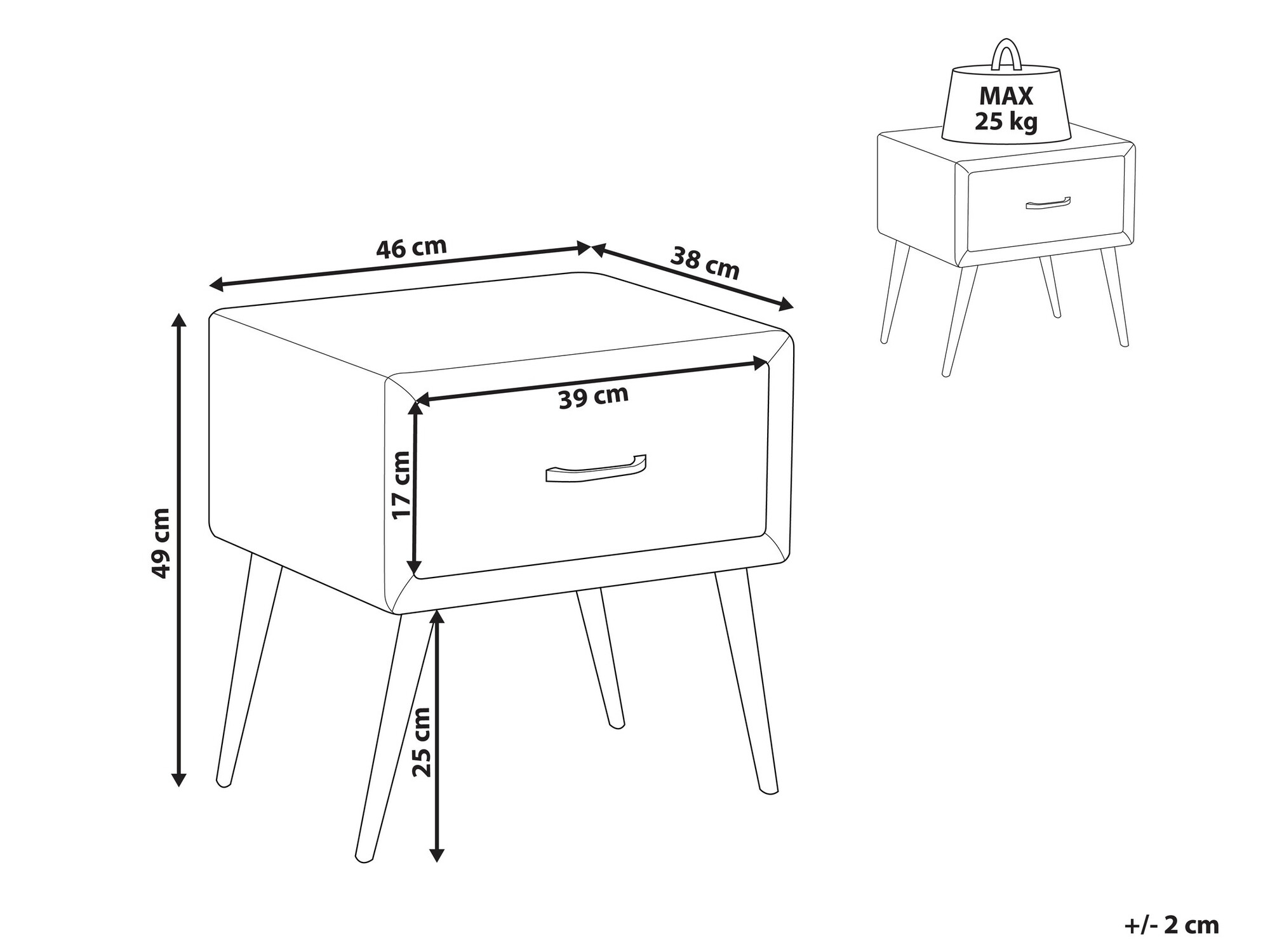 Прикроватная тумбочка Berwyn 1253