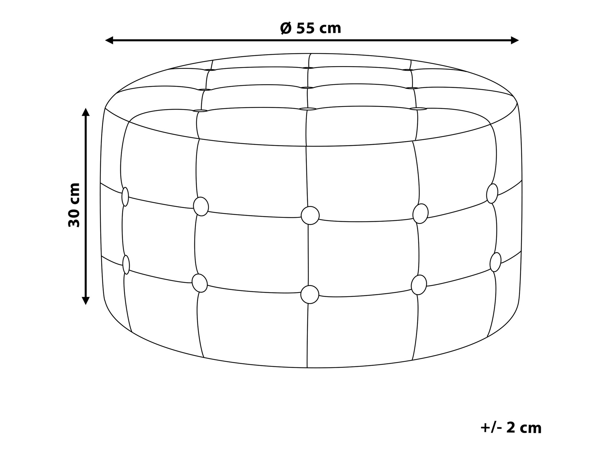 Pufs Berwyn 1251 (Pelēks)