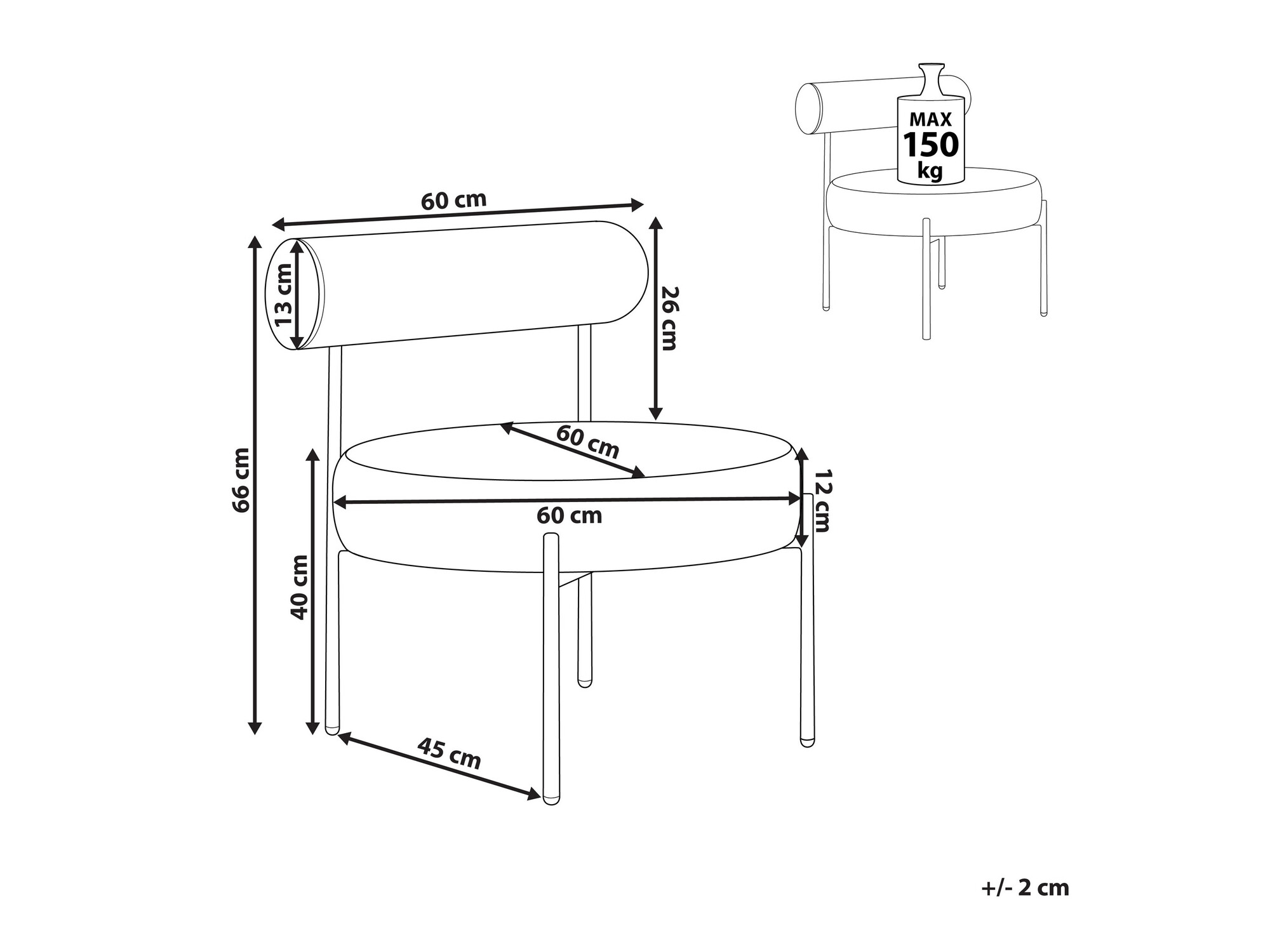 Krēsls Berwyn 1268 (Pelēks)
