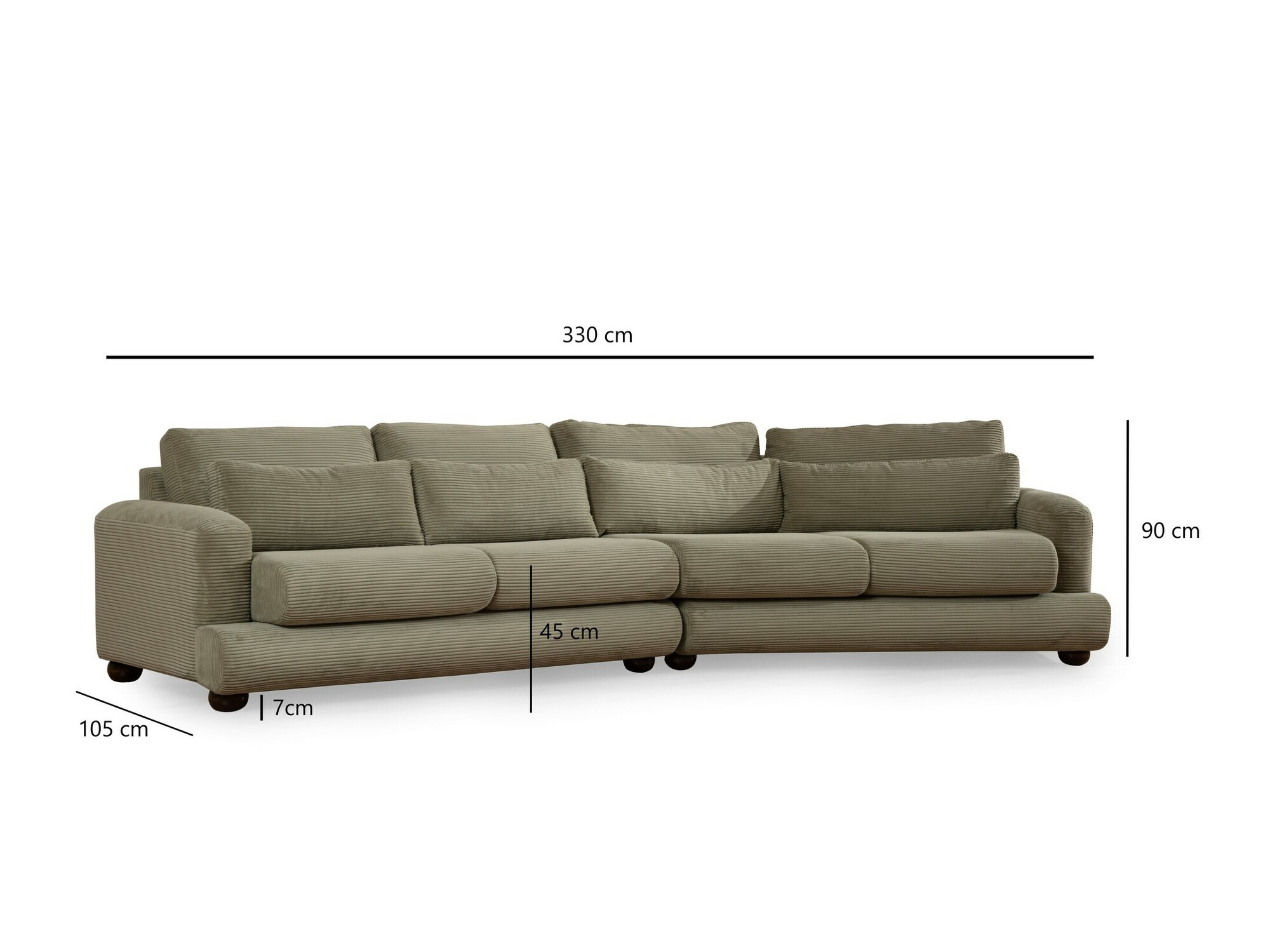 Moduļu dīvāns Altadena 432 (Zaļš)