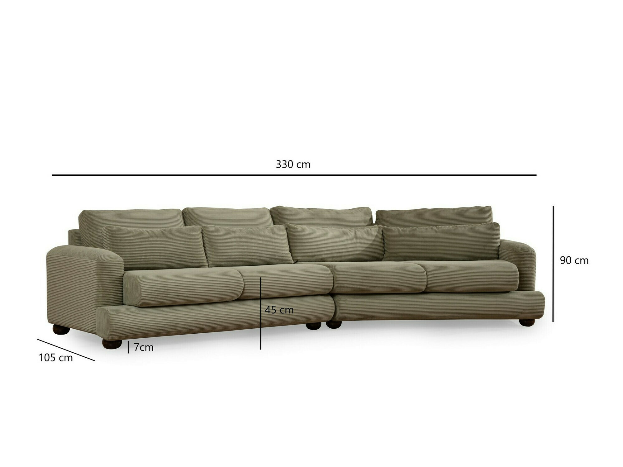 Moduļu dīvāns Altadena 432 (Zaļš)