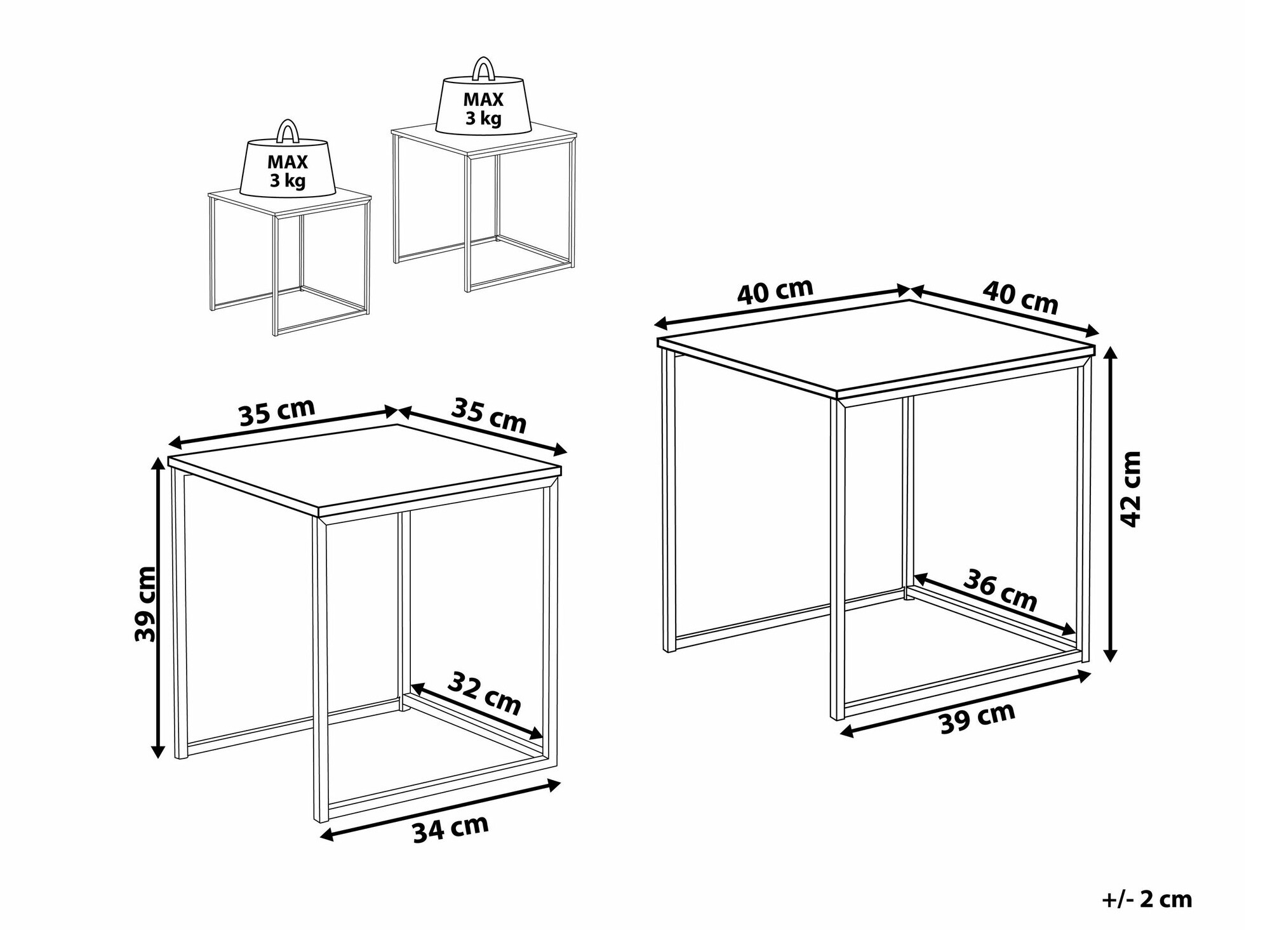 Комплект журнальных столиков Berwyn 1278