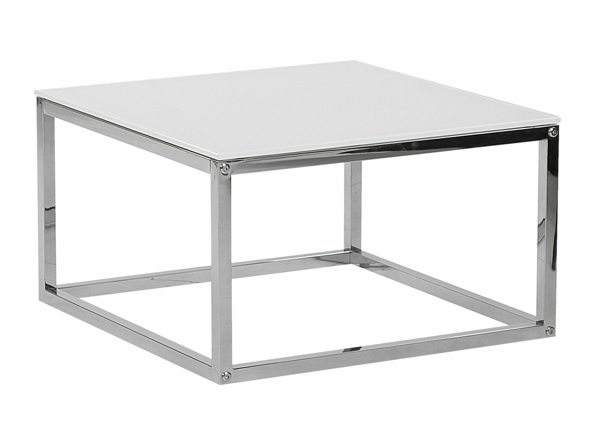 Žurnālu galdiņu komplekts Berwyn 1283 (Balts + Sudraba)