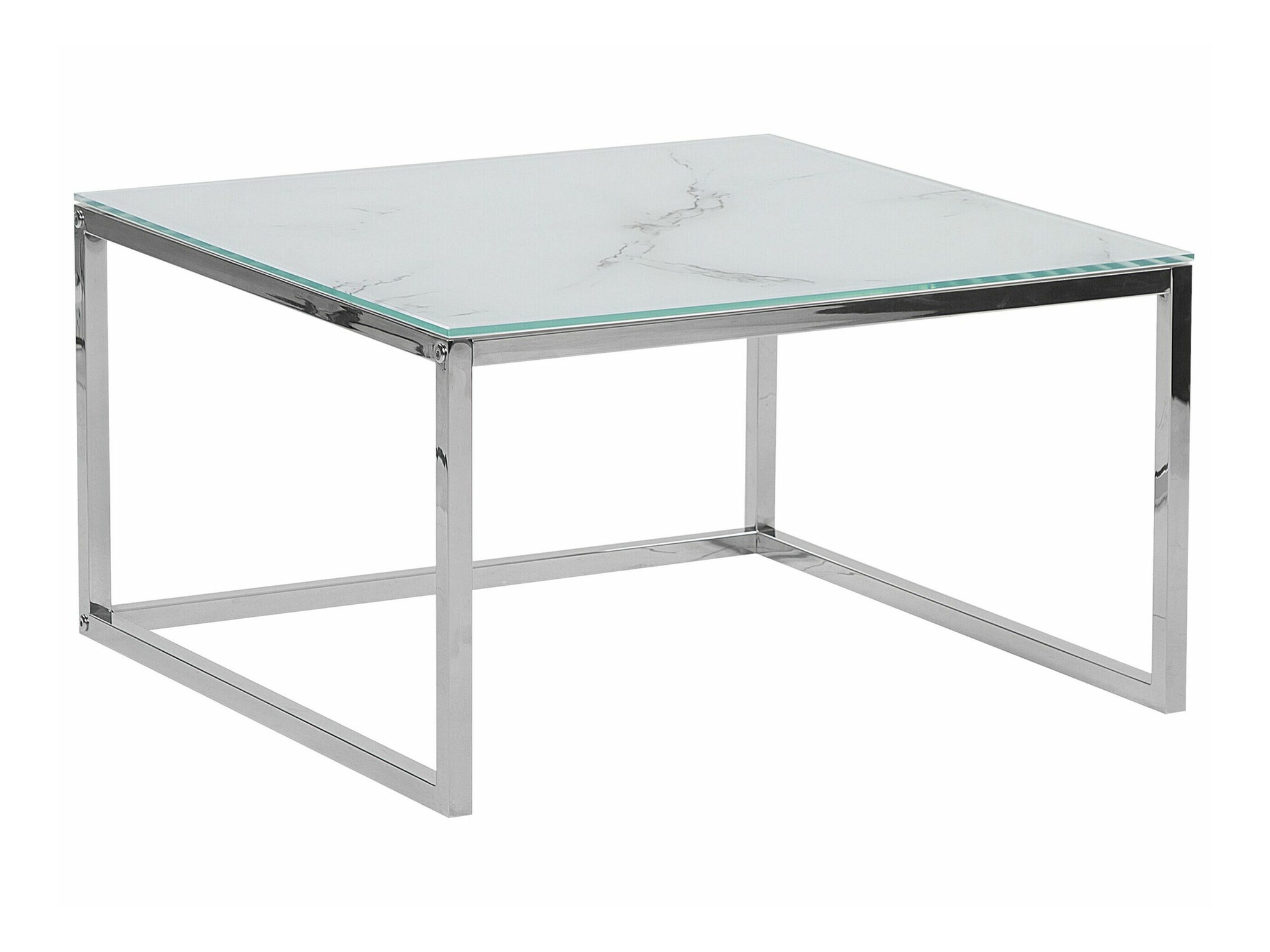 Žurnālu galdiņu komplekts Berwyn 1283 (Sudraba + Balts marmors)