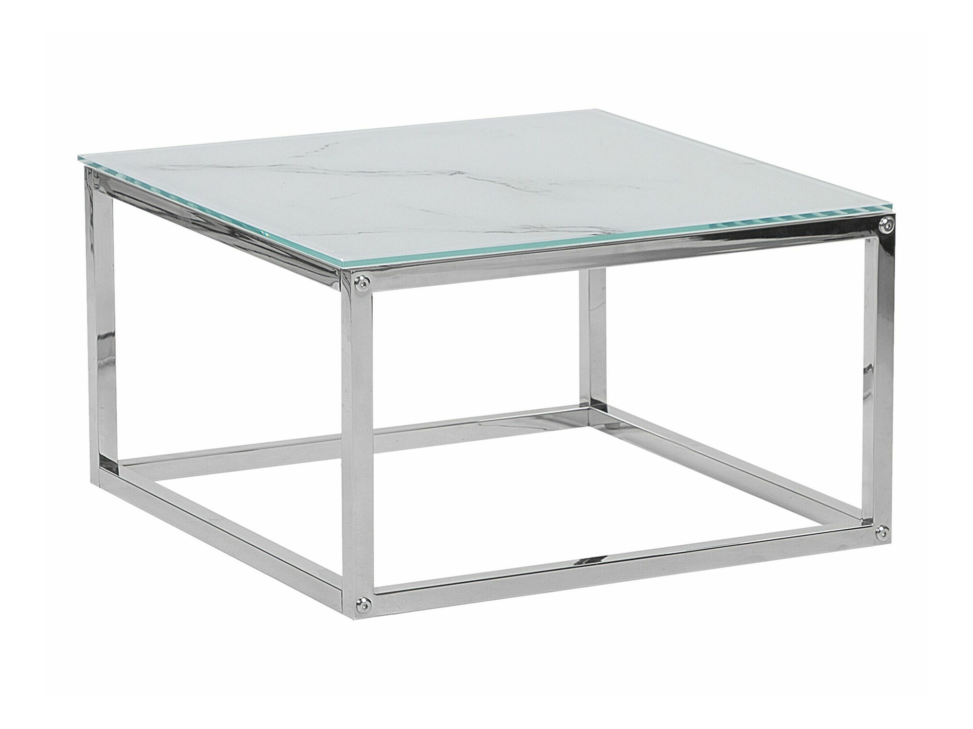 Žurnālu galdiņu komplekts Berwyn 1283 (Sudraba + Balts marmors)