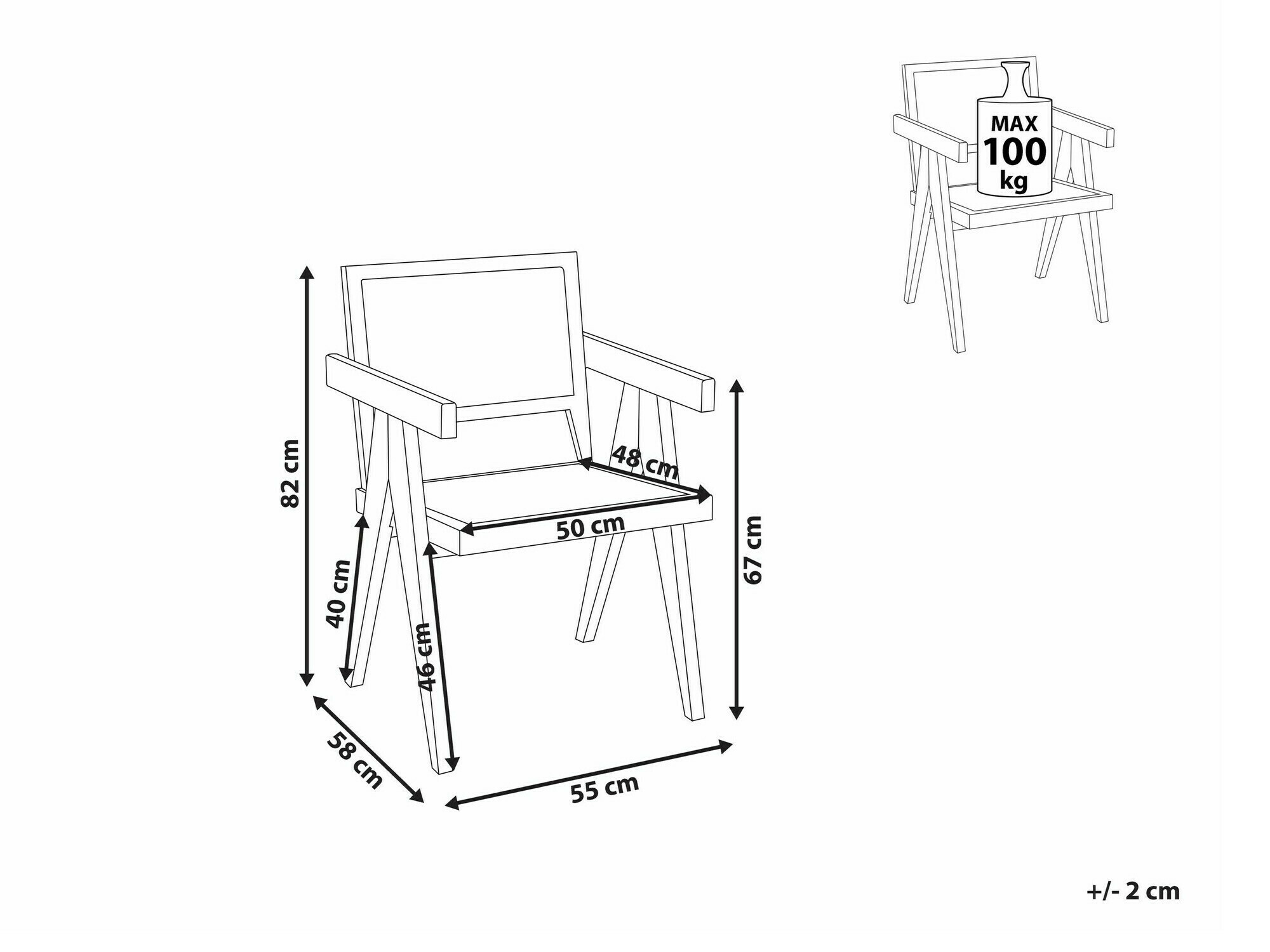 Krēsls Berwyn 1288 (Tumšs koks)