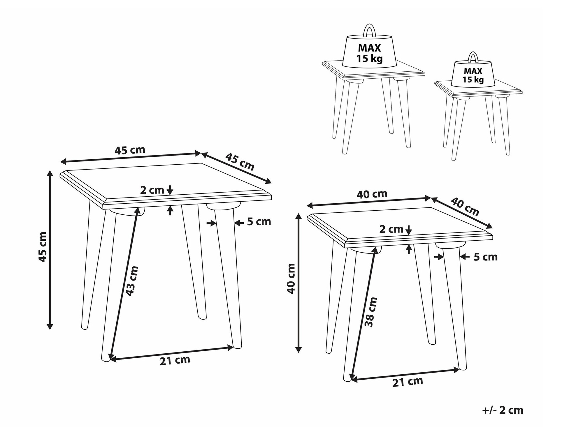 Комплект журнальных столиков Berwyn 1305