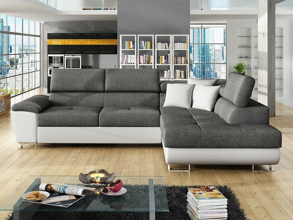 Stūra dīvāns Comfivo Ruta II (Soft 017 + Lux 06 + Soft 017)