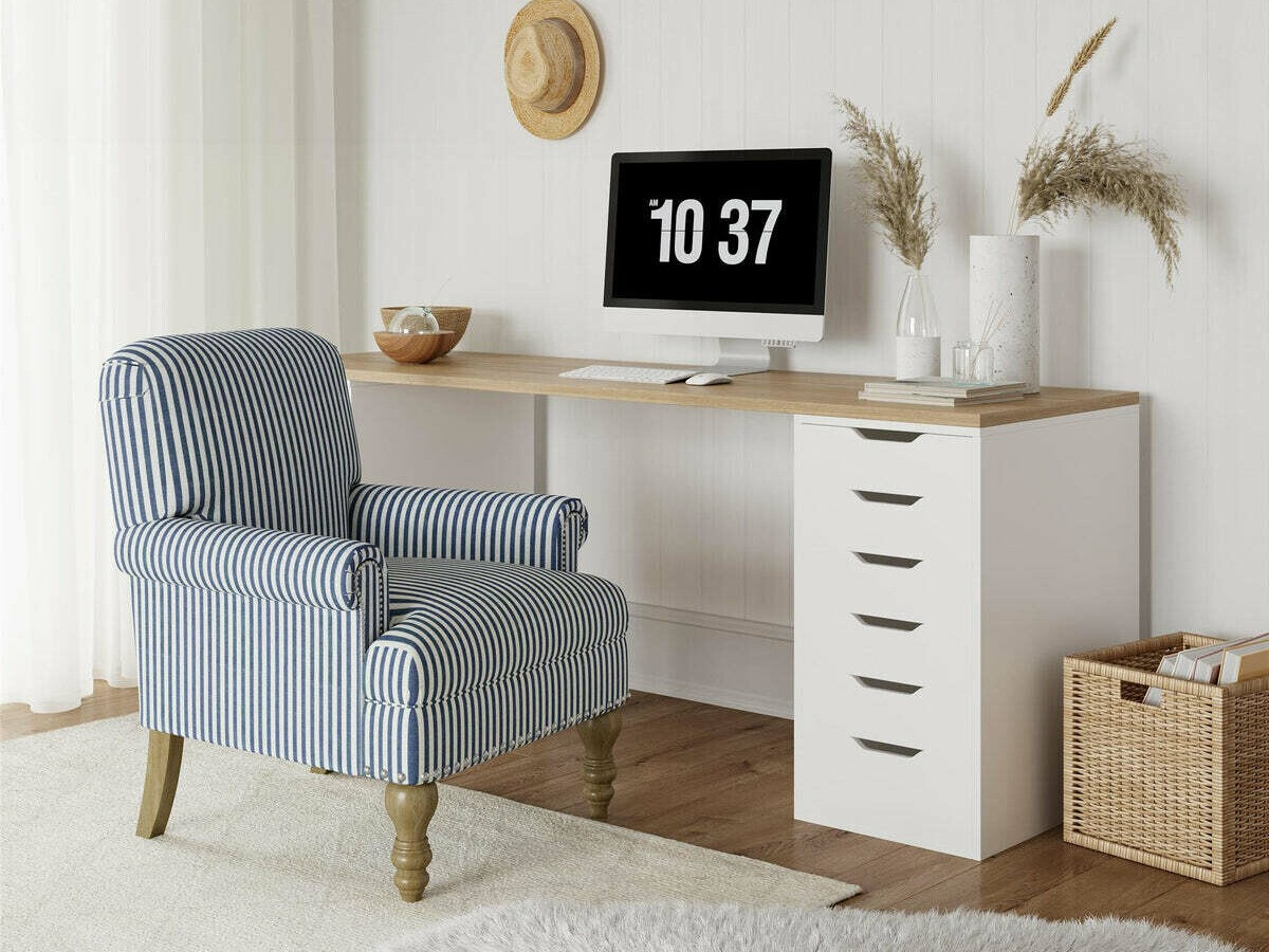 Krēsls Tulsa 466 (Balts + Zils)