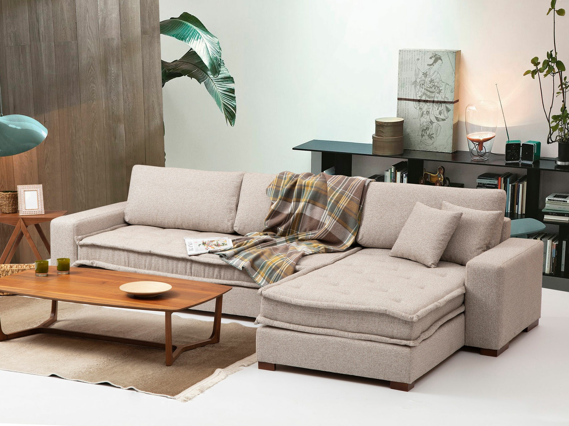 Moduļu stūra dīvāns Altadena 444 (Bēšs)