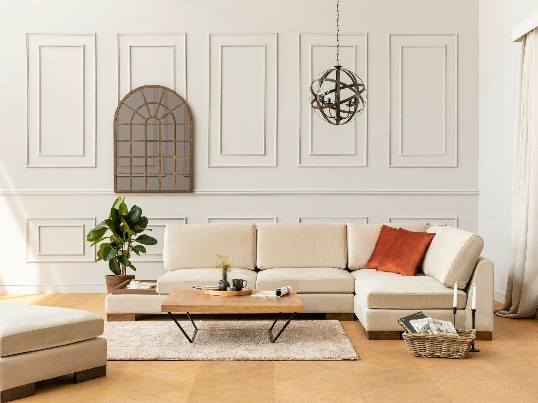 Stūra dīvāns Altadena 448 (Bēšs)