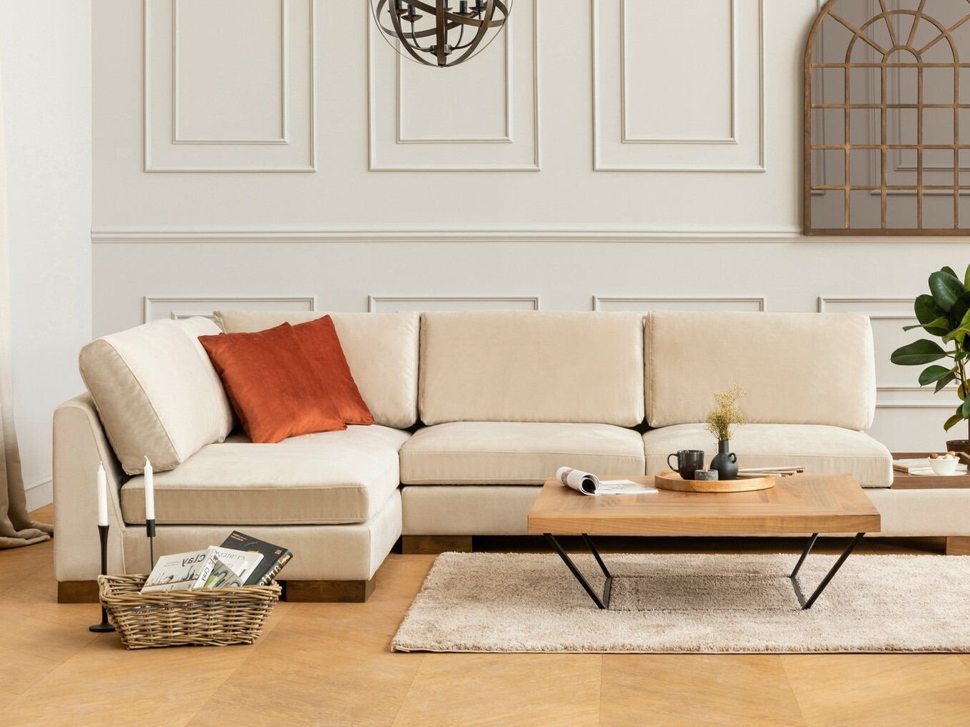 Stūra dīvāns Altadena 448 (Bēšs)