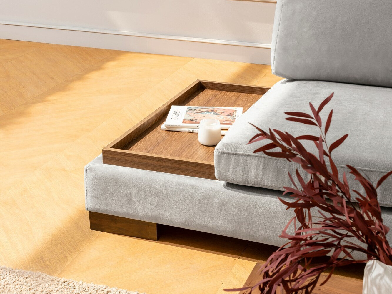 Stūra dīvāns Altadena 448 (Pelēks)