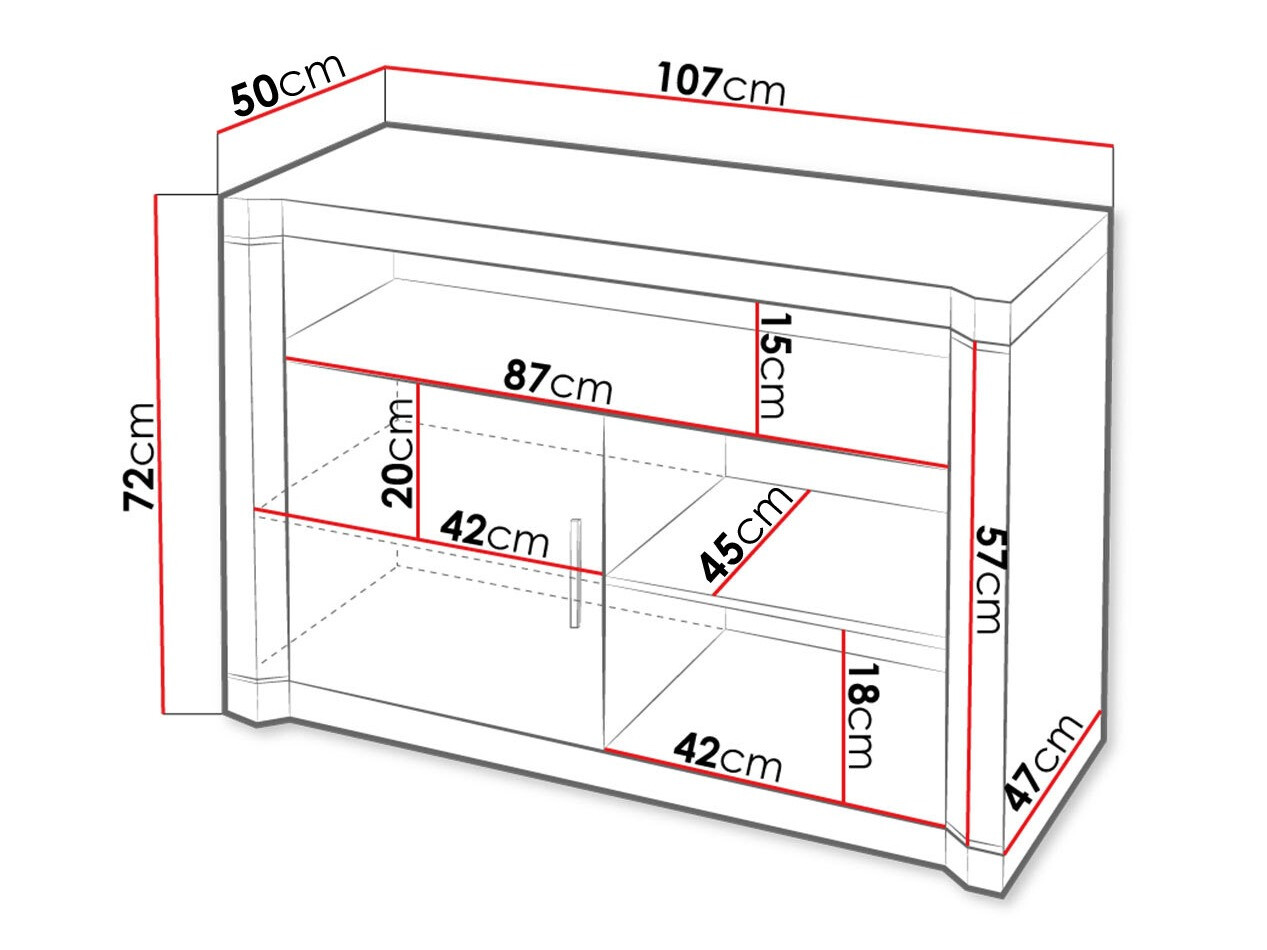 ТВ тумба Lorelie 110 (Трюфель дуб)