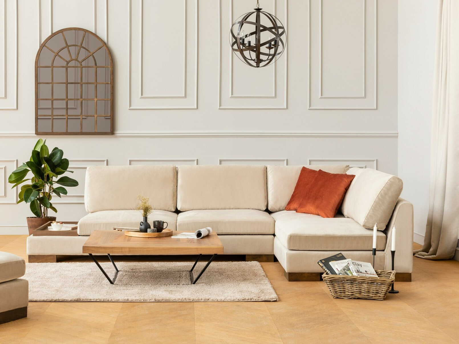 Угловой диван Altadena 448 (Бежевый)