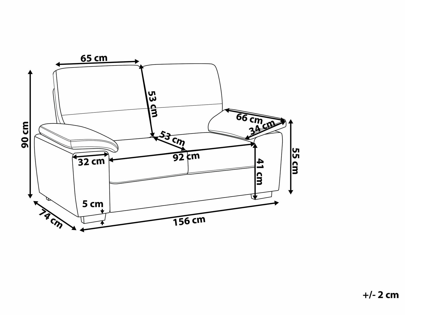 Dīvāns Berwyn 1325 (Melns)