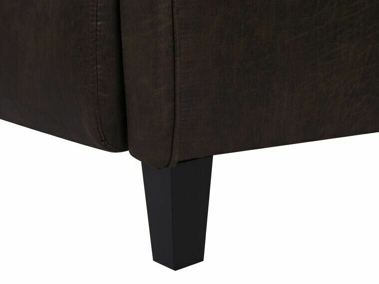 Кресло реглайнер Berwyn 1329 (Чёрный + Темно-коричневый)