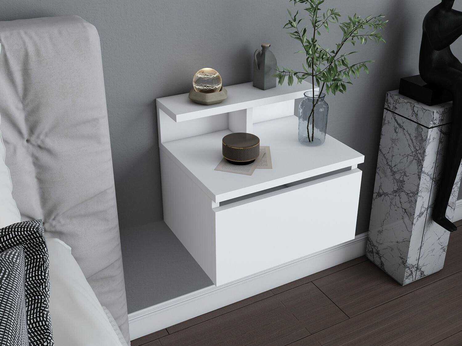 Прикроватная тумбочка Kailua 1503 (Белый)