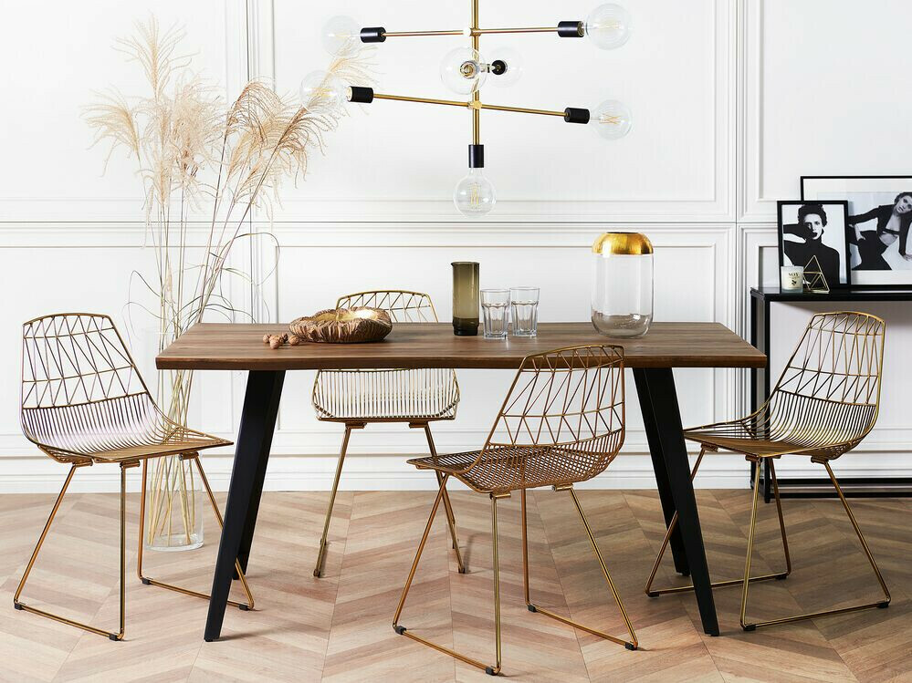 Cтол Berwyn 1342 (Чёрный + Темное дерево)