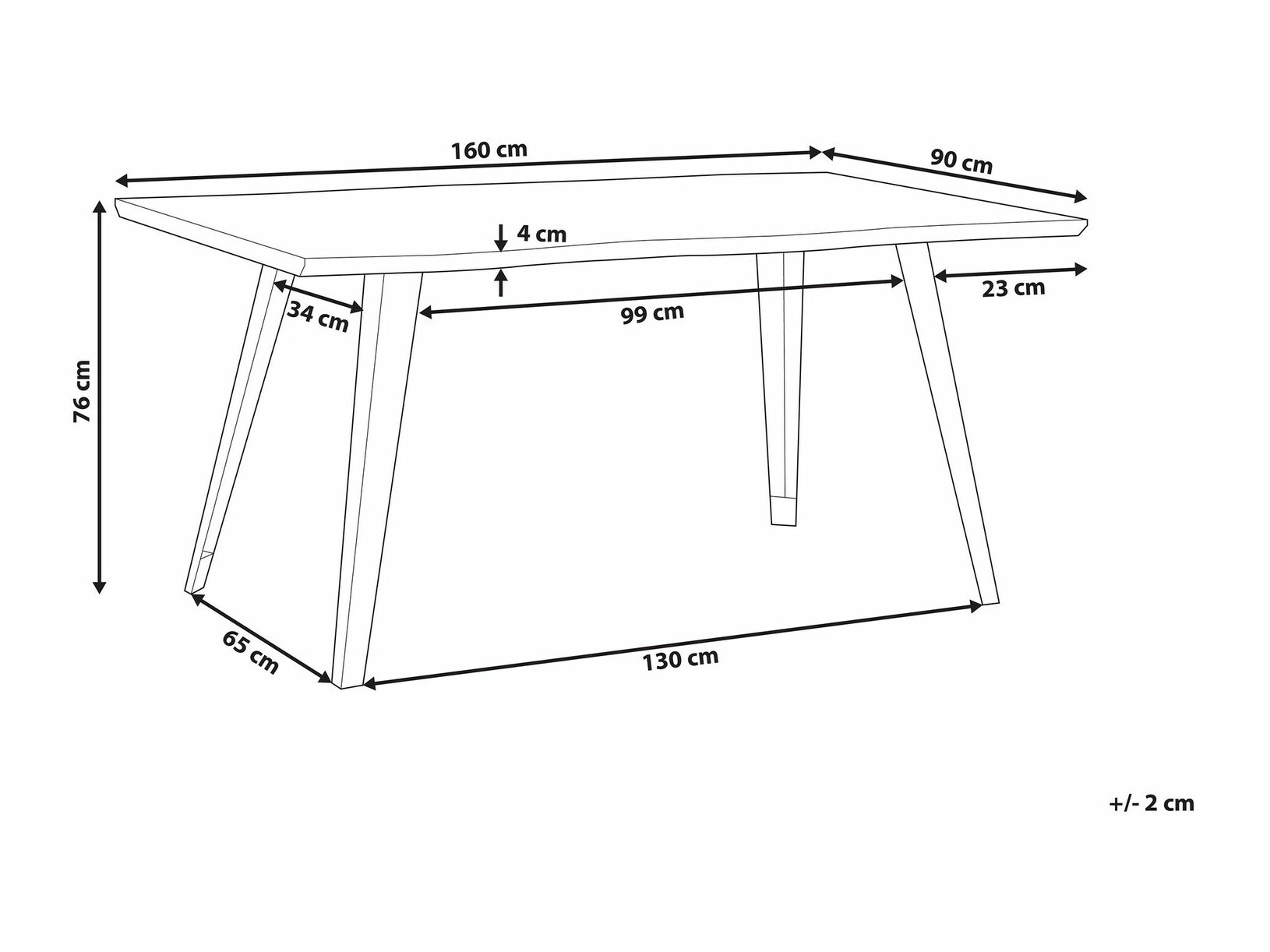 Cтол Berwyn 1342 (Чёрный + Темное дерево)
