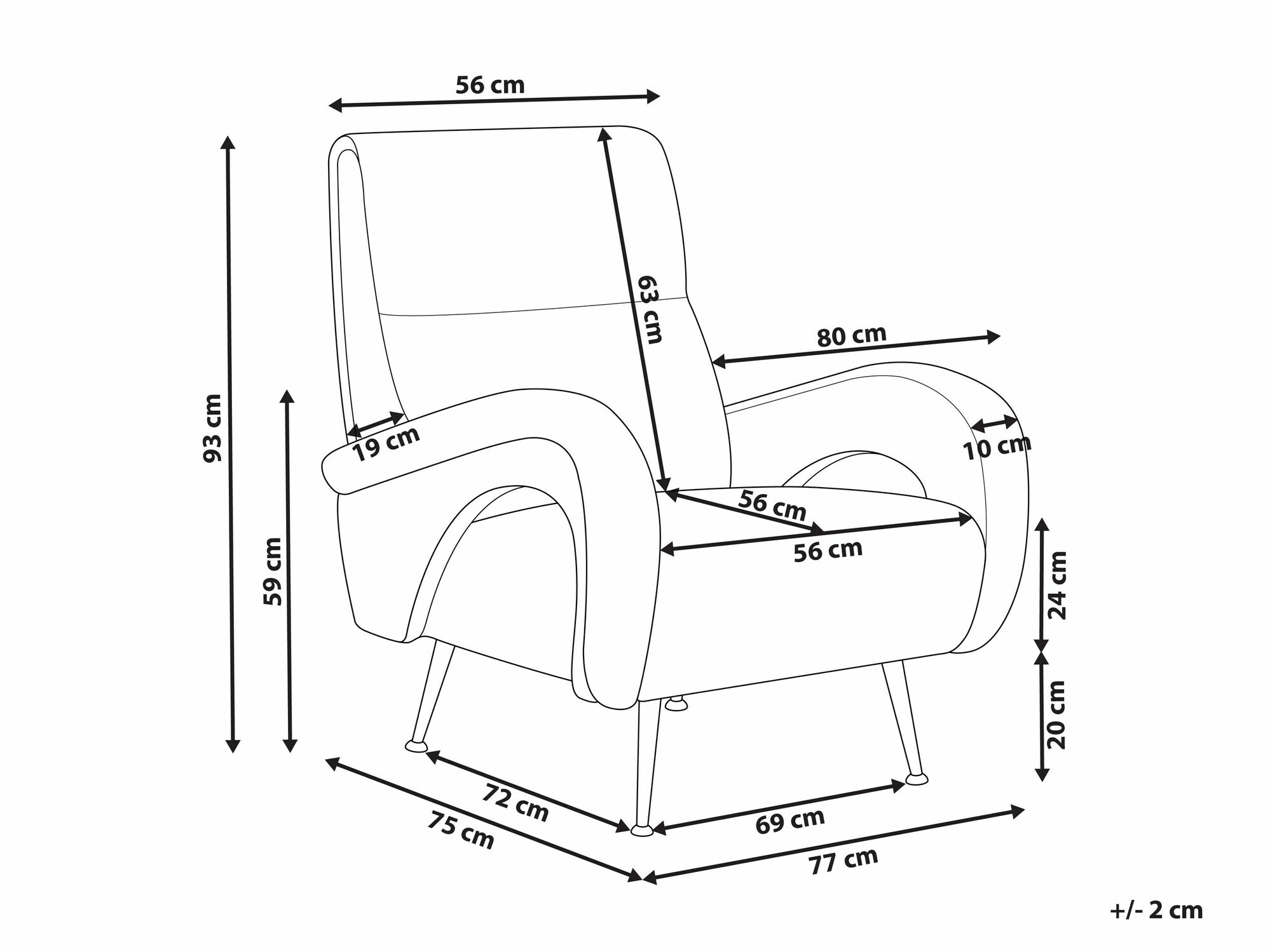 Кресло Berwyn 1349 (Крем)