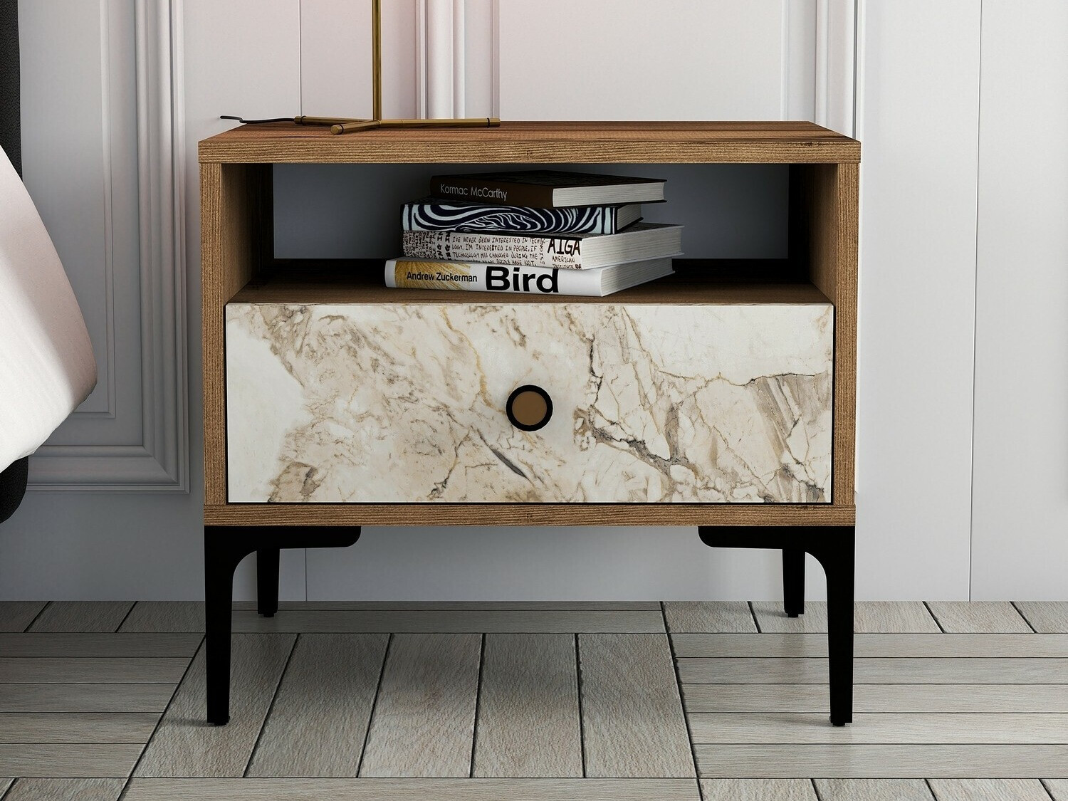 Naktsgaldiņš Kailua 1516 (Riekstkoks + Balts marmors)