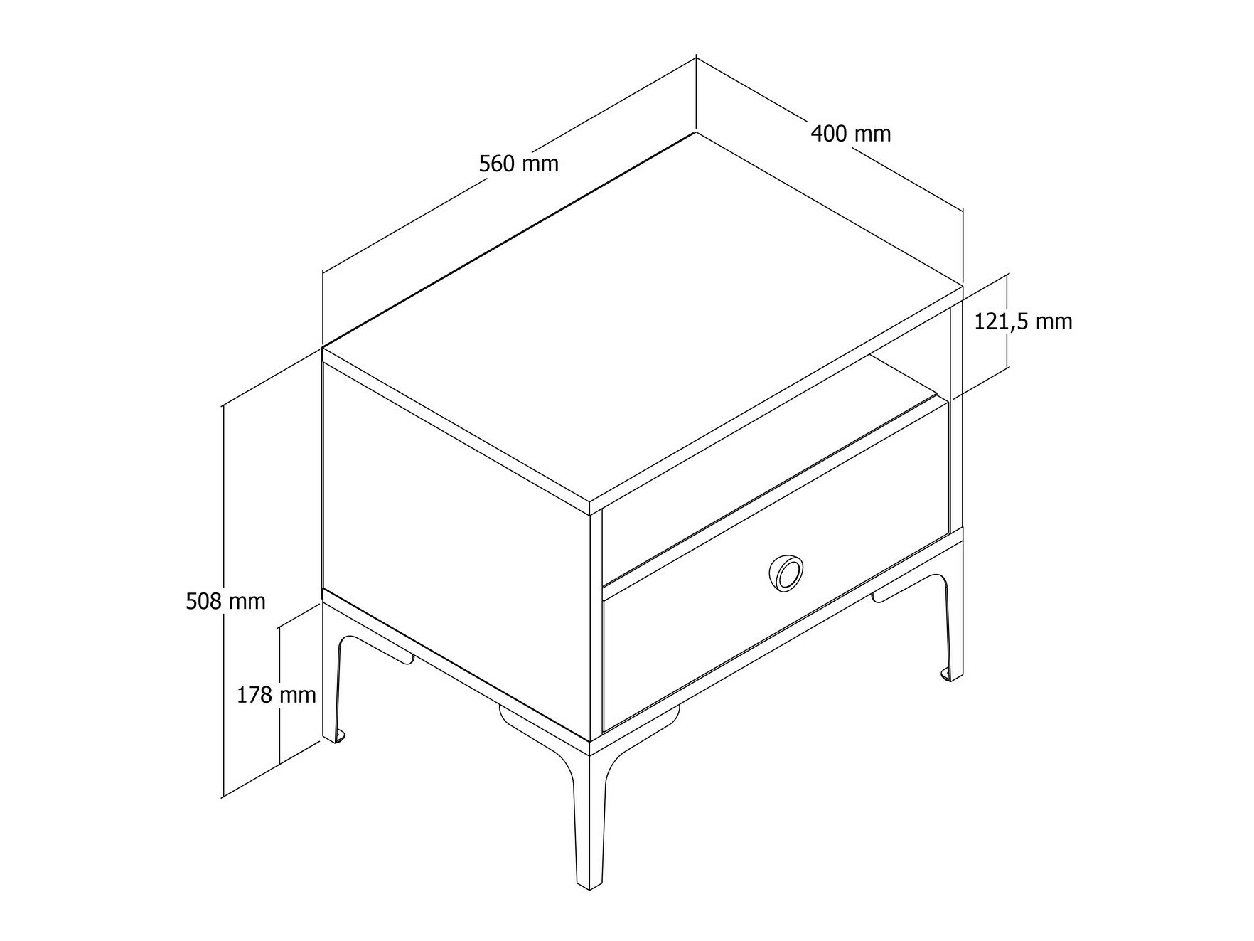 Naktsgaldiņš Kailua 1516 (Riekstkoks + Balts marmors)