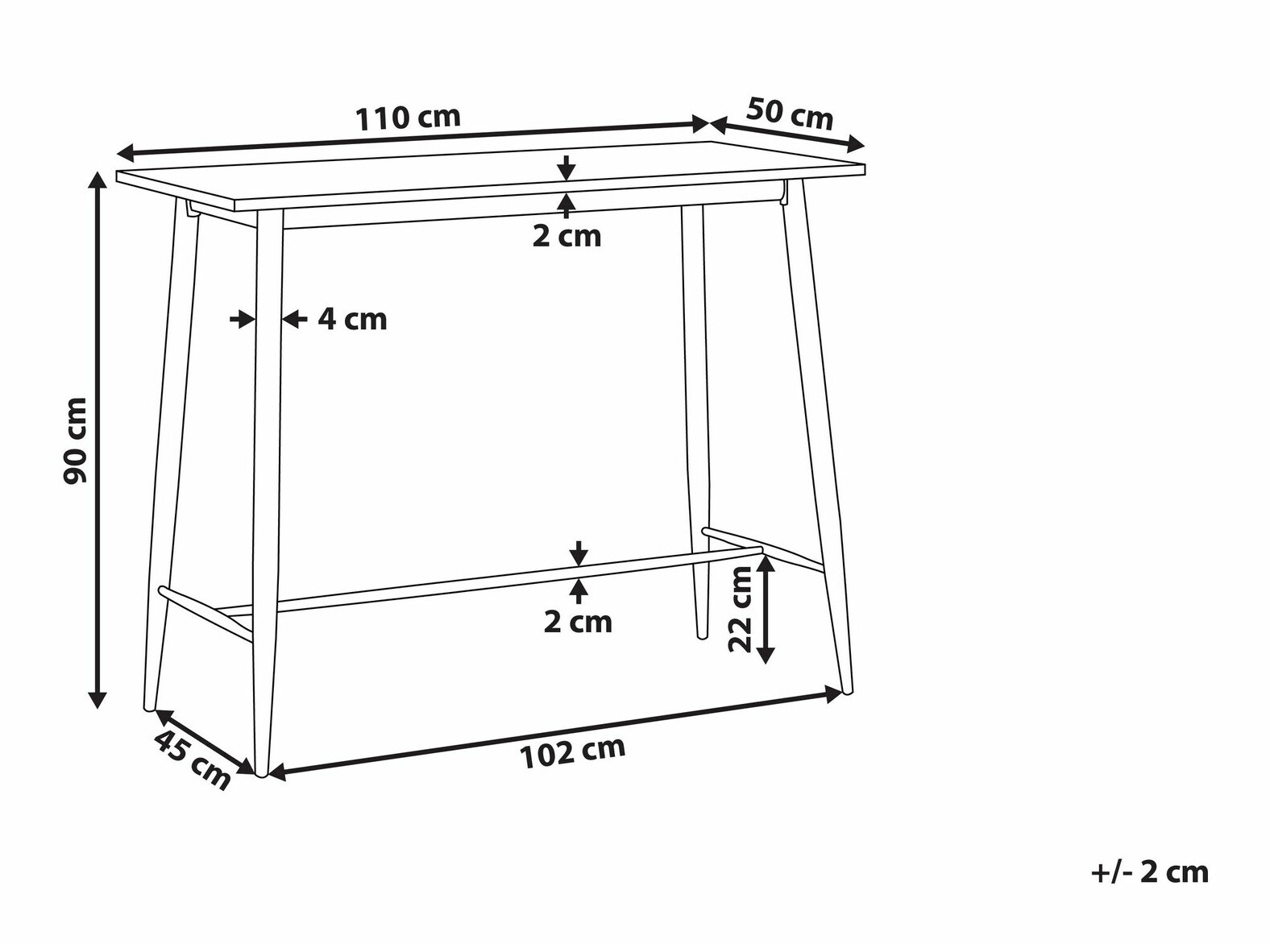 Bāra galds Berwyn 1381