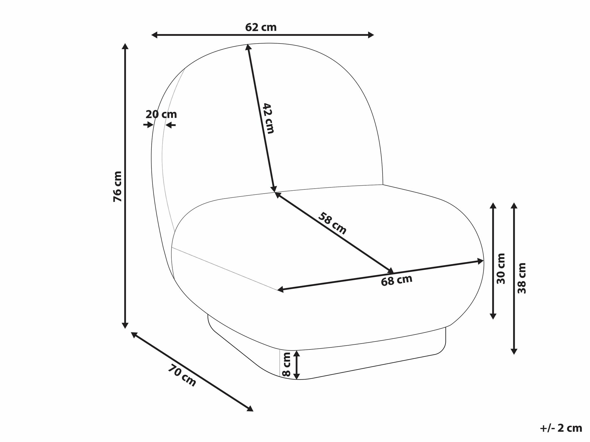 Кресло Berwyn 1830 (Белый)