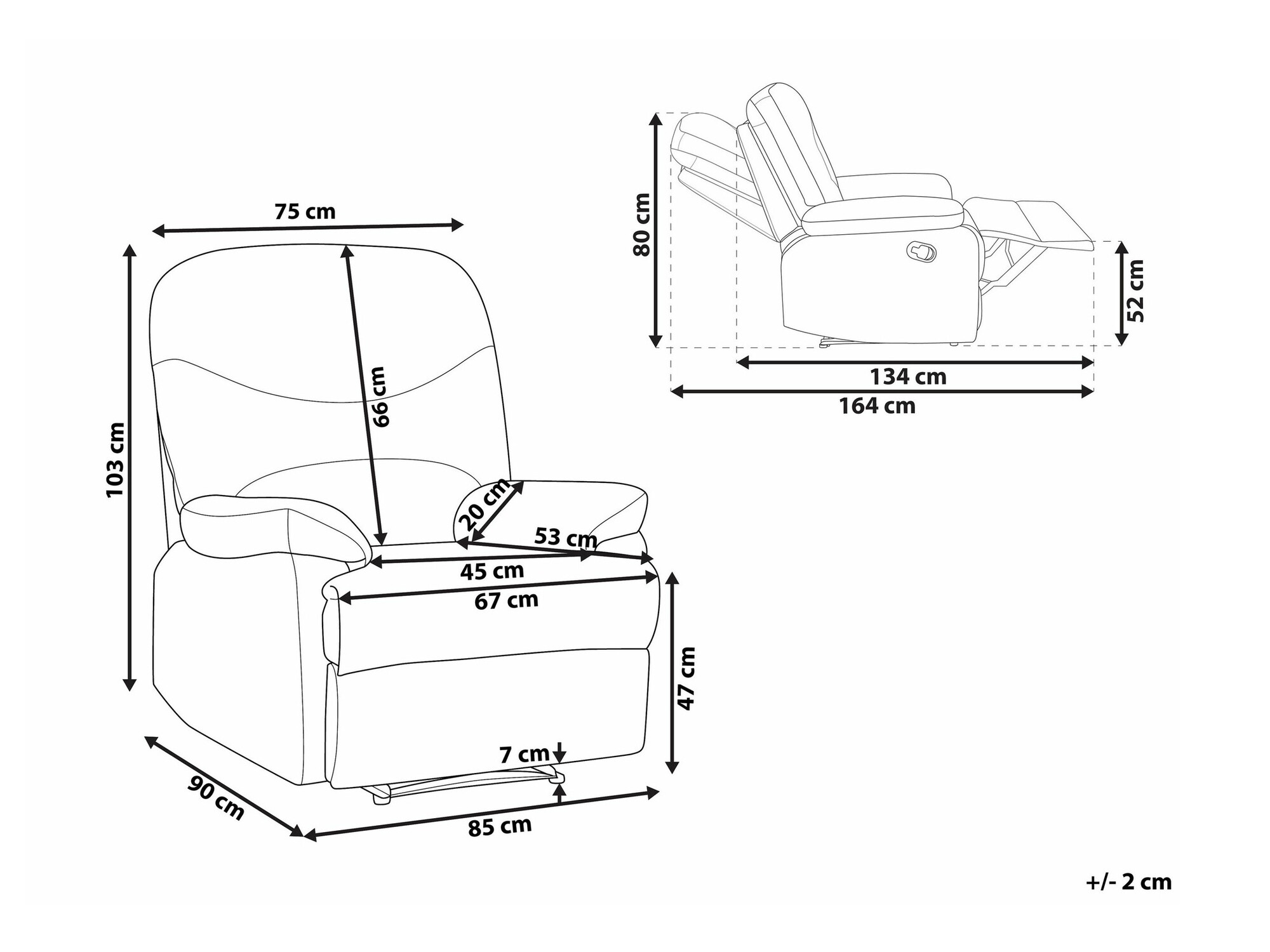 Кресло реглайнер Berwyn 1386 (Желтый)