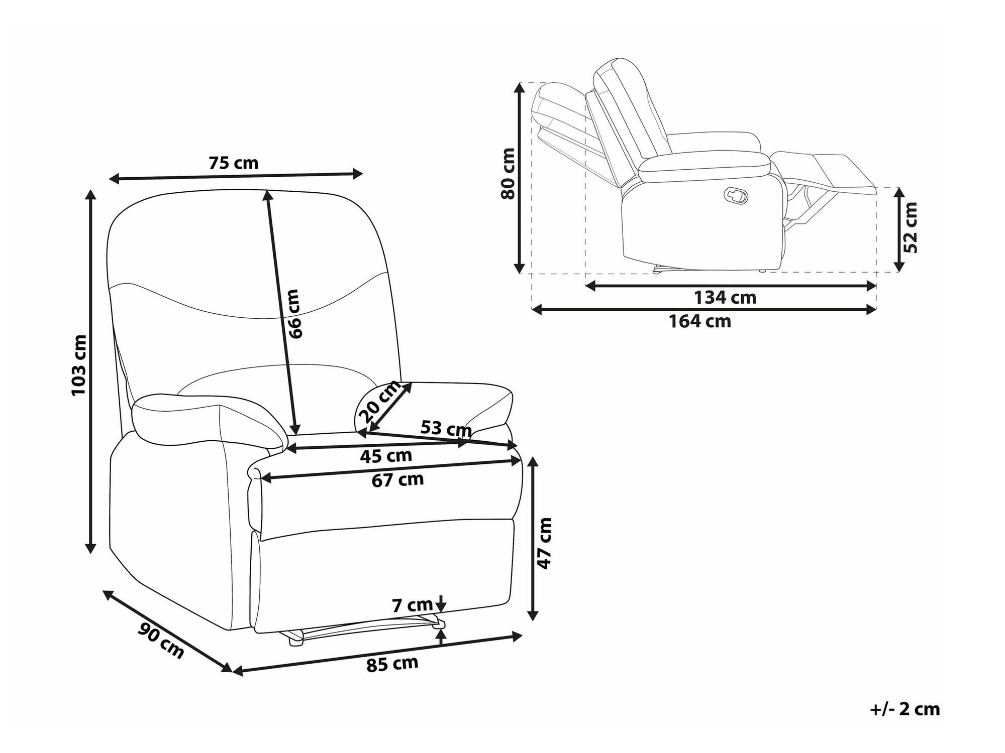 Krēsls reglainer Berwyn 1386 (Taupe)
