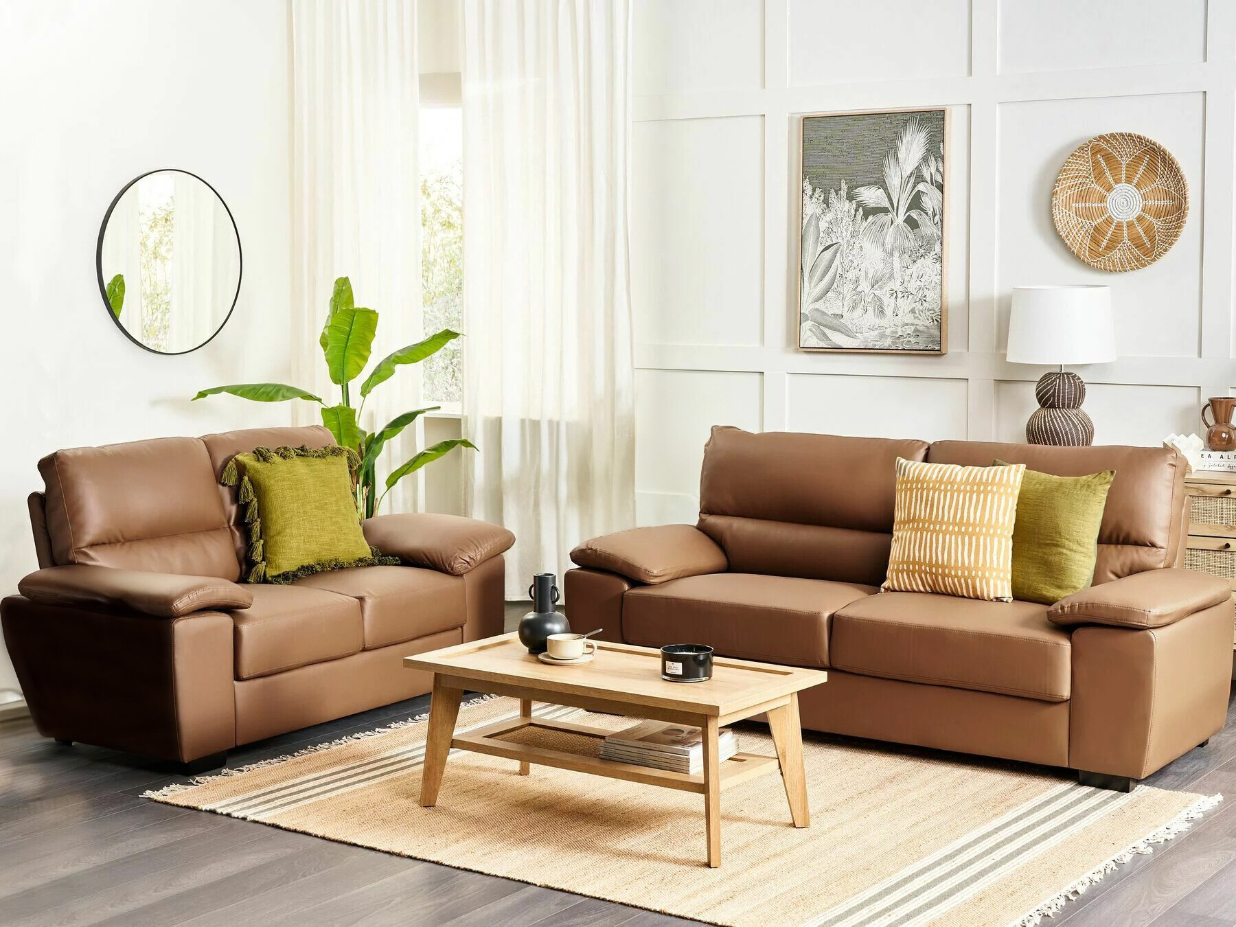 Mīksto mēbeļu komplekts Berwyn 1328 (Brūns)