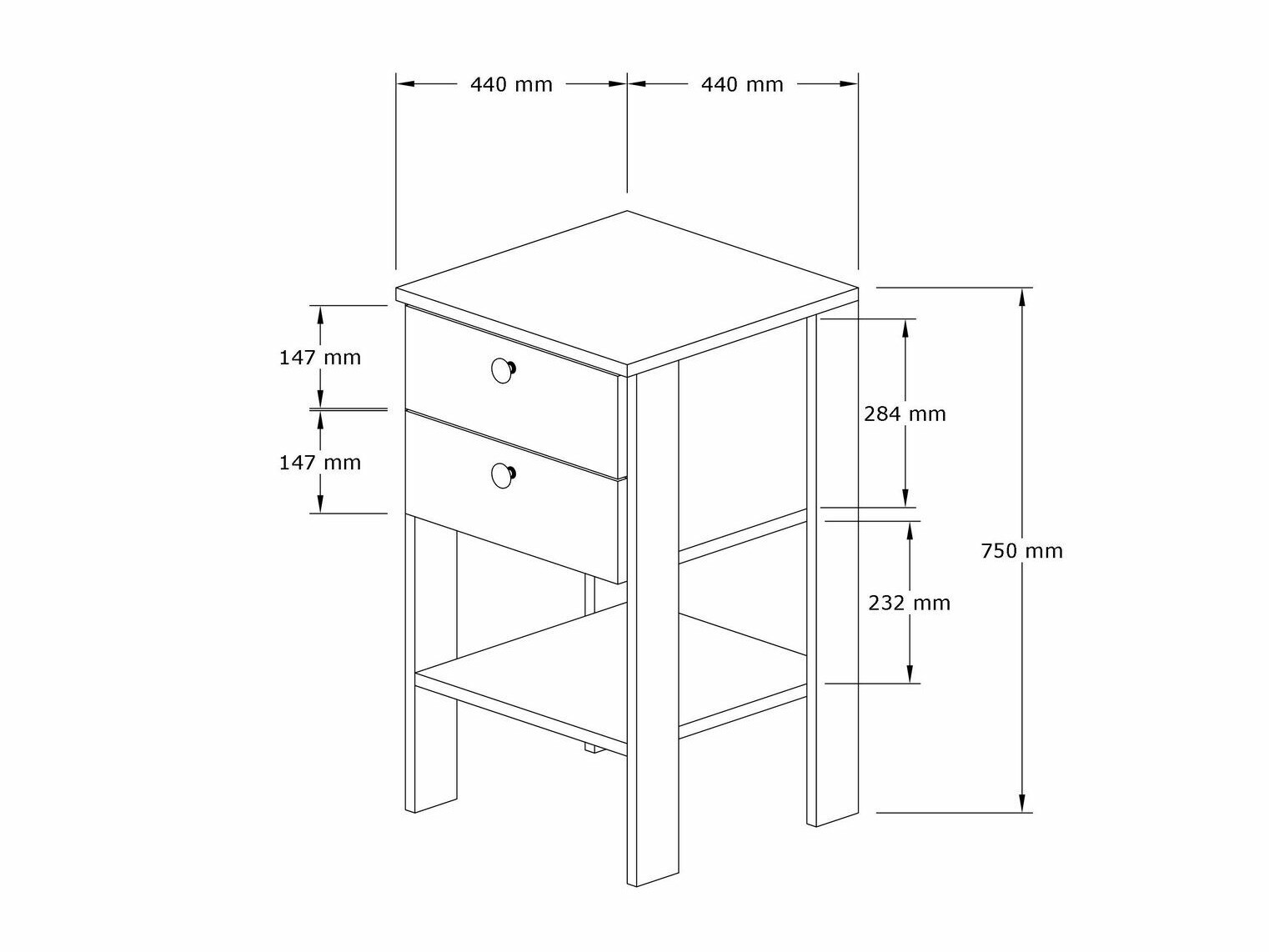 Прикроватная тумбочка Kailua 1525
