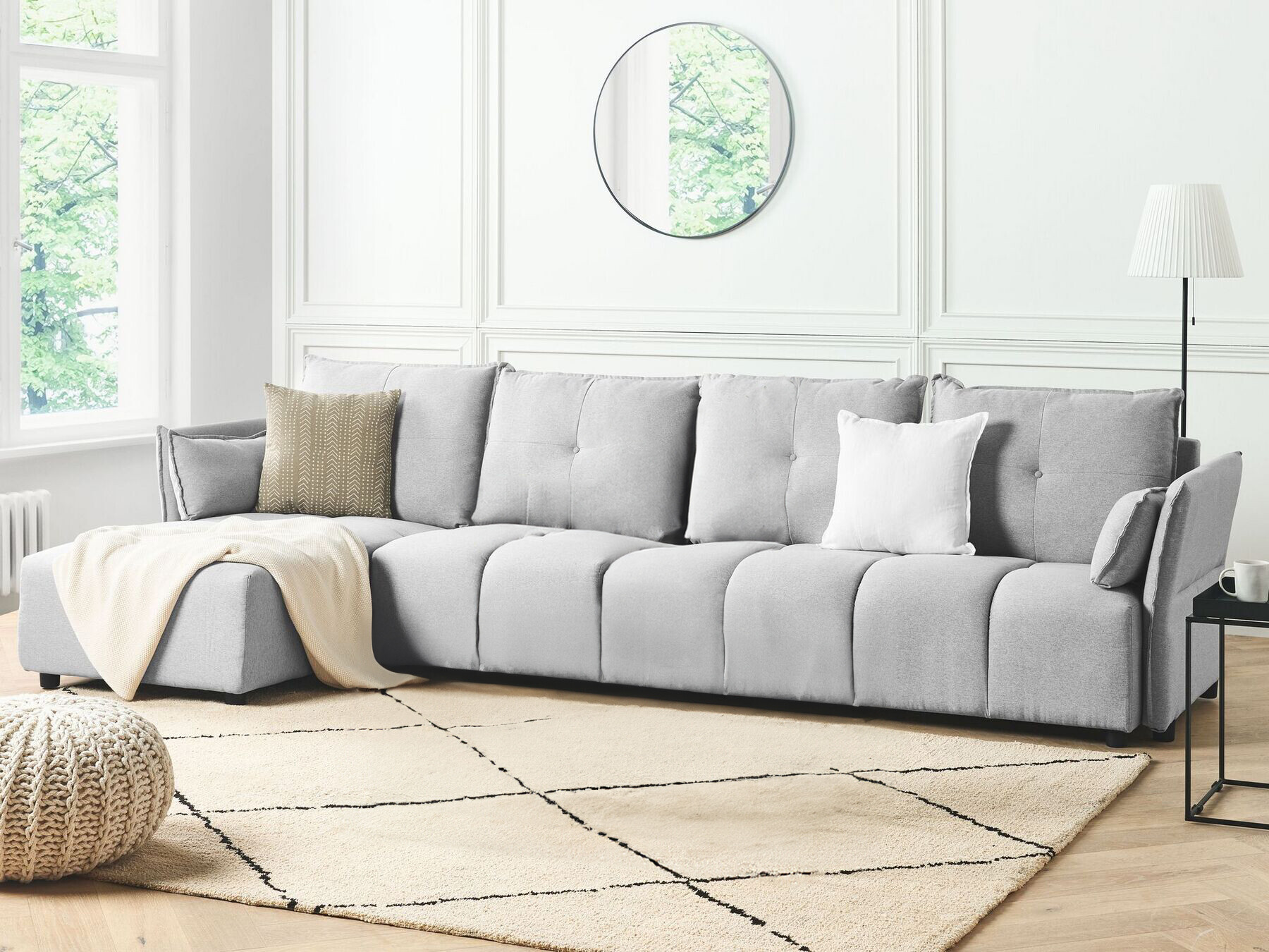 Stūra dīvāns Berwyn 1332 (Gaiši pelēks)