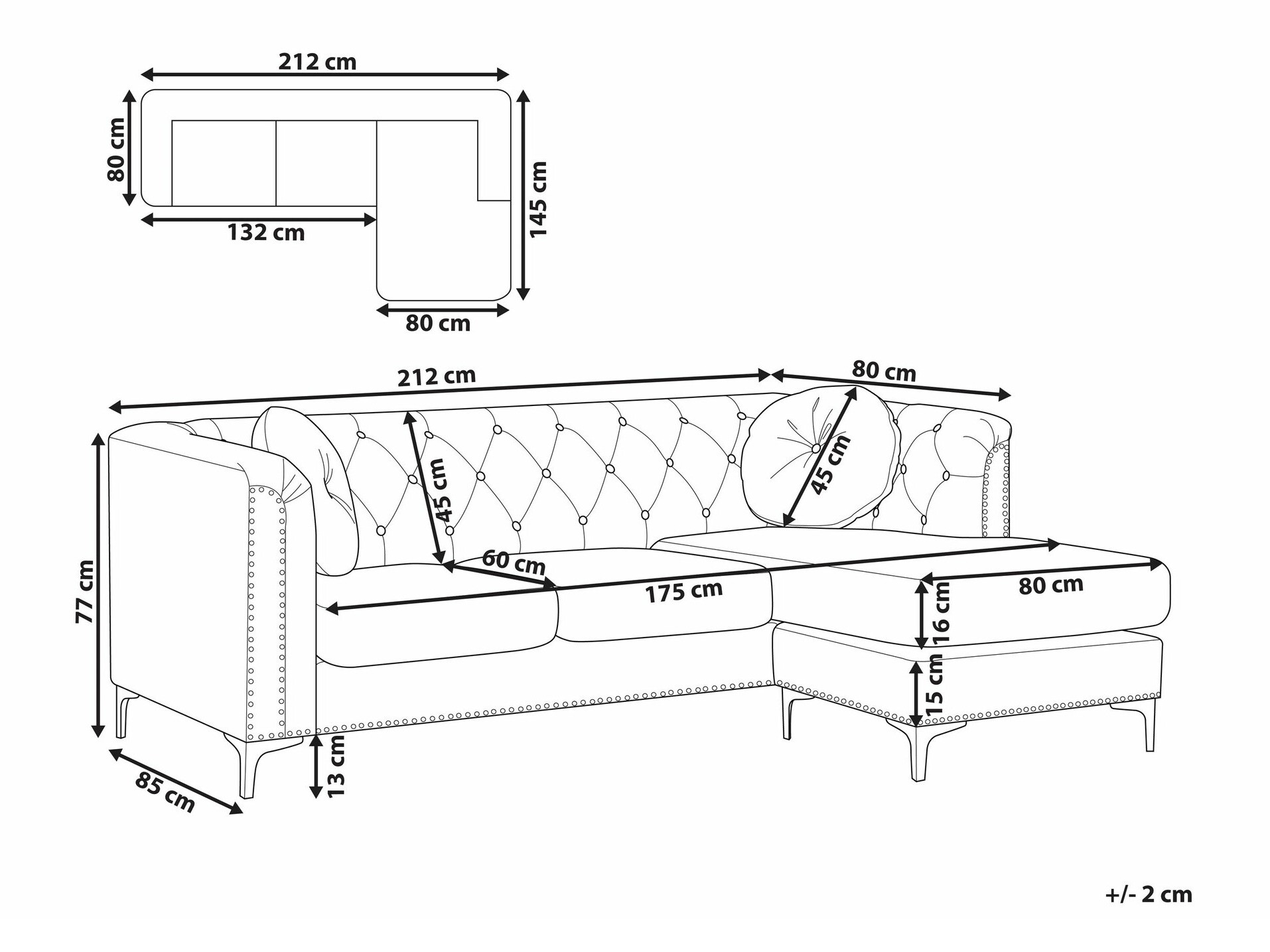 Угловой диван Berwyn 1387 (Серый)