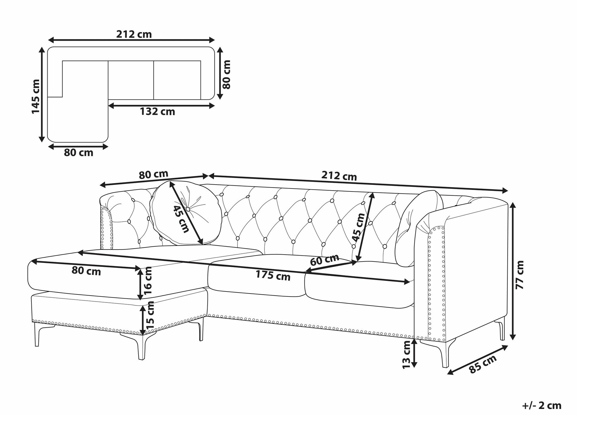 Угловой диван Berwyn 1387 (Серый)