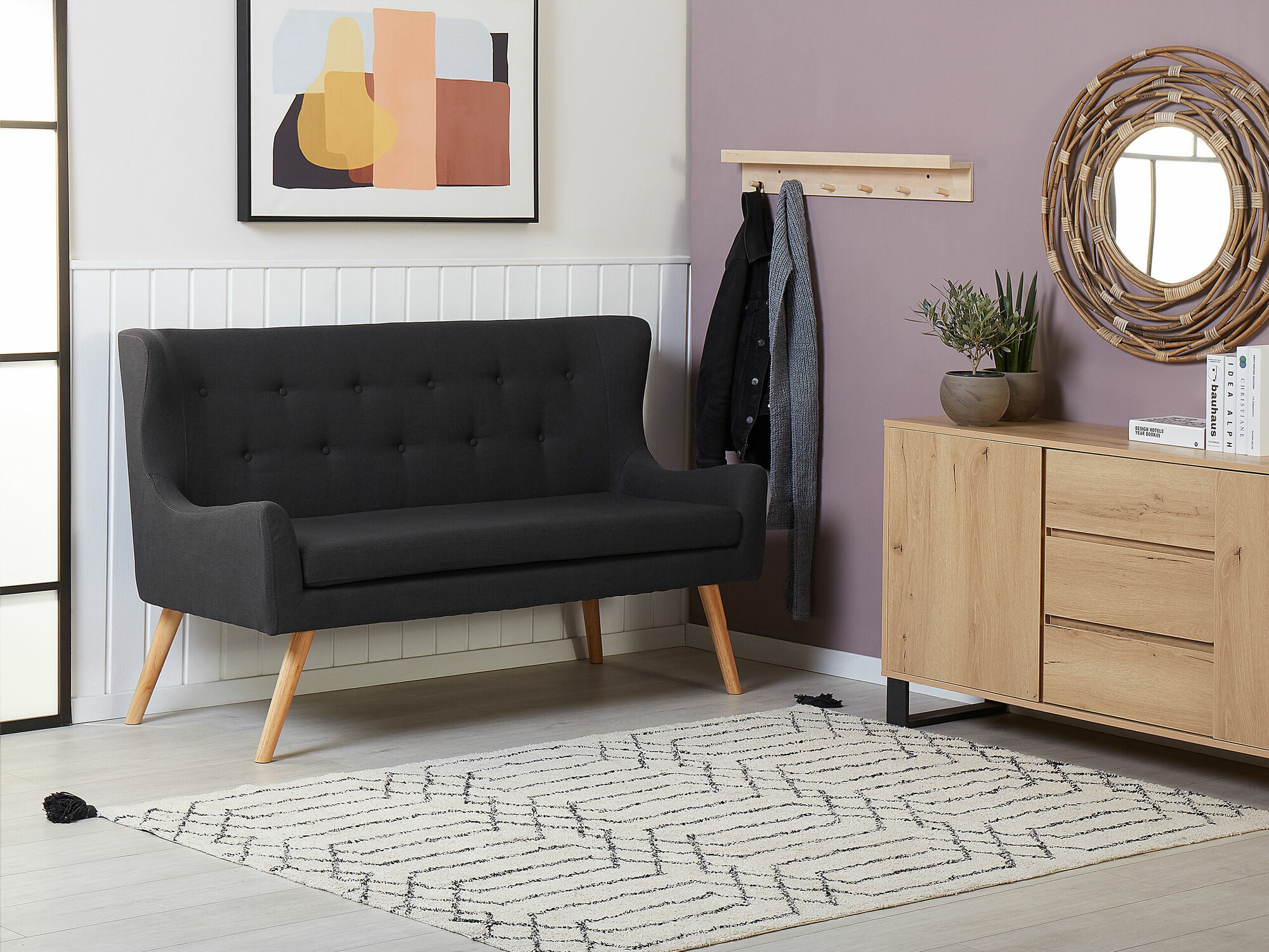 Dīvāns Berwyn 1416 (Melns)