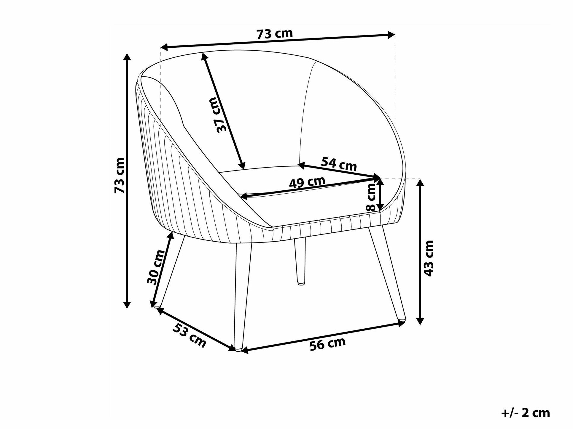 Krēsls Berwyn 1405 (Tumši rozā)