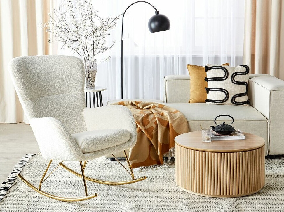 Кресло-качалка Berwyn 1434 (Белый + Золотой)