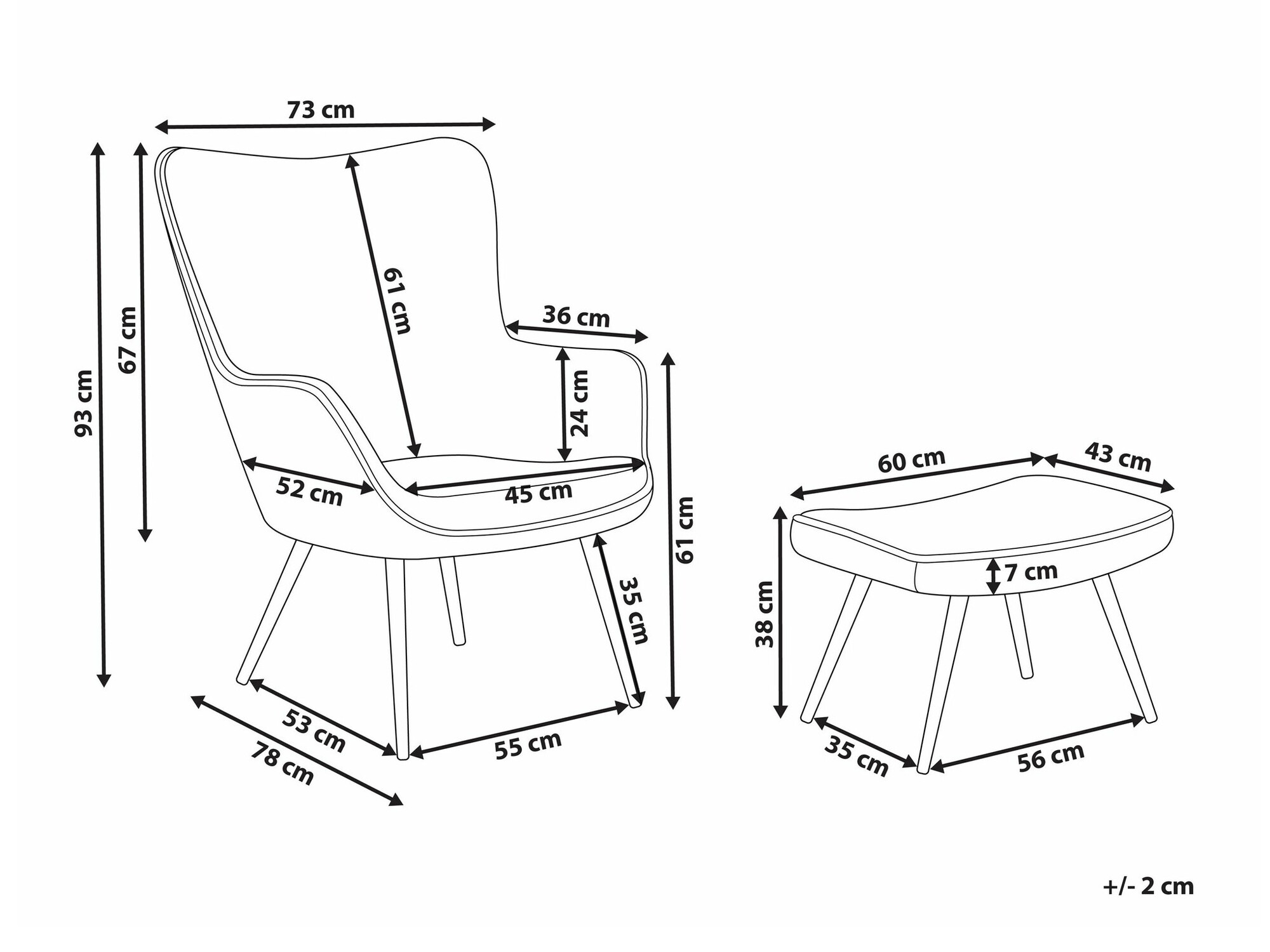 Krēsls Berwyn 2048 (Ziedu raksts)