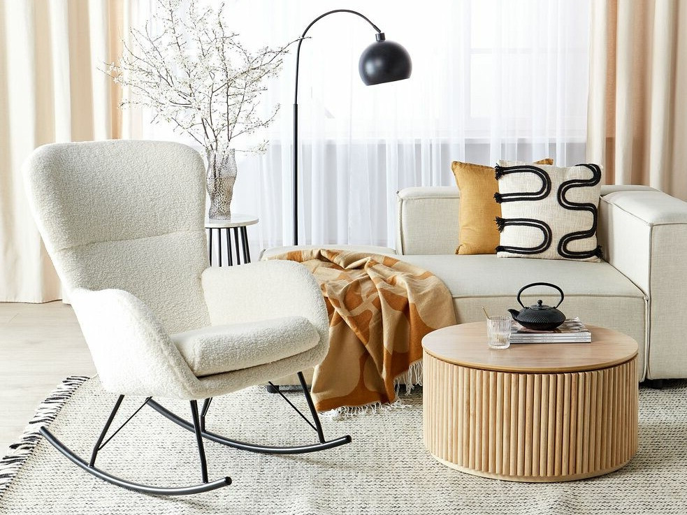 Šūpuļkrēsls Berwyn 1434 (Melns + Krēms)