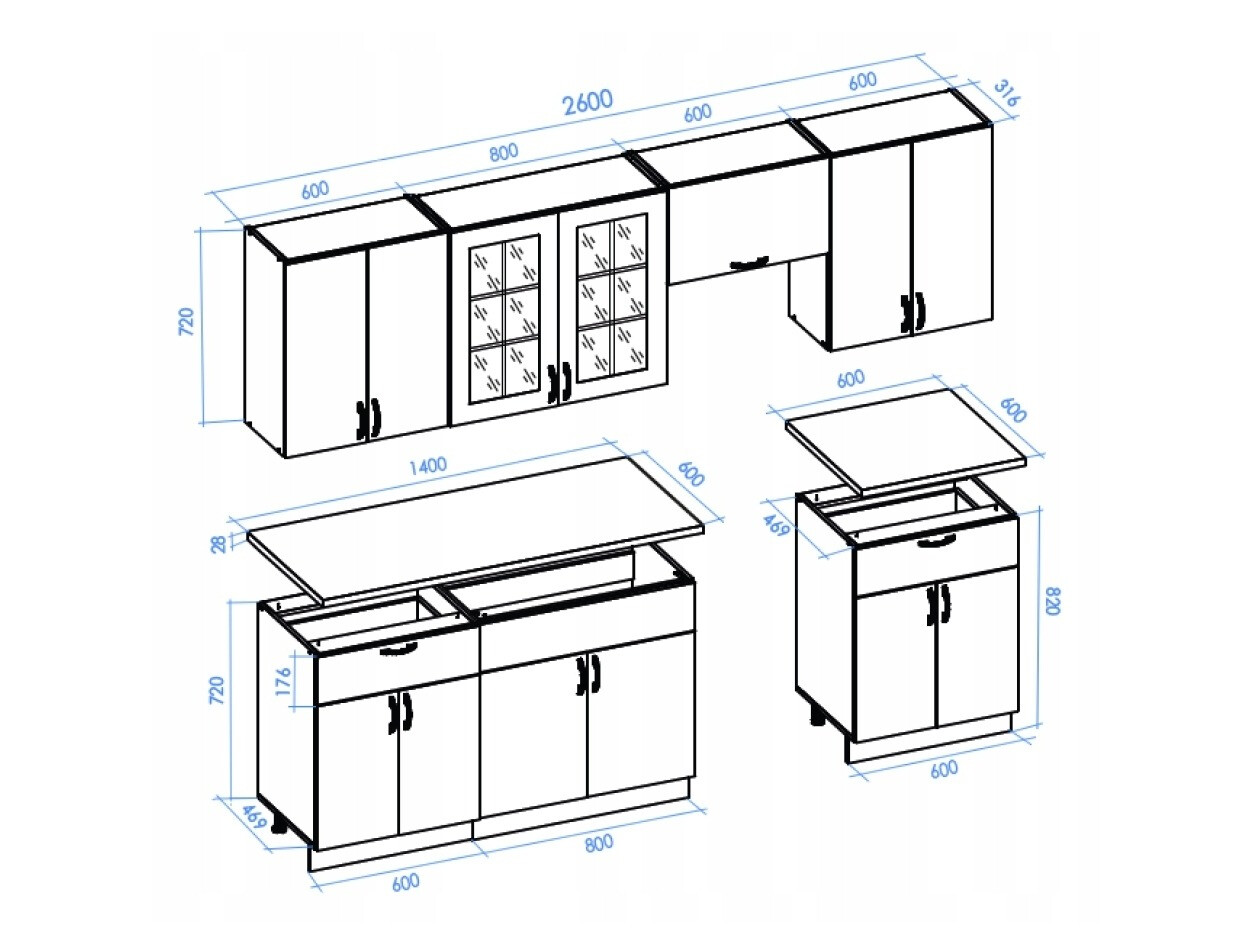 Кухонный гарнитур Houston 1585