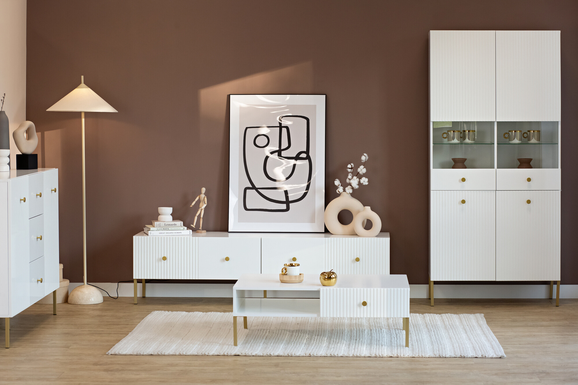 Plaukts Etliva 108 (Balts + Zelta)