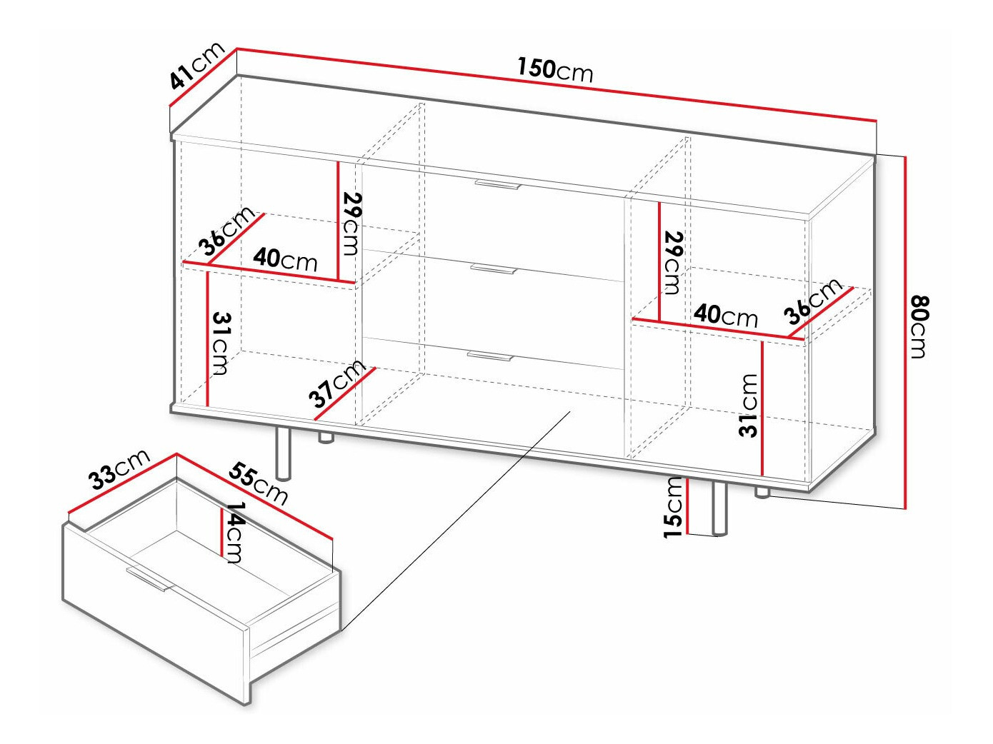 Kомод Virdomi 101 (Чёрный)