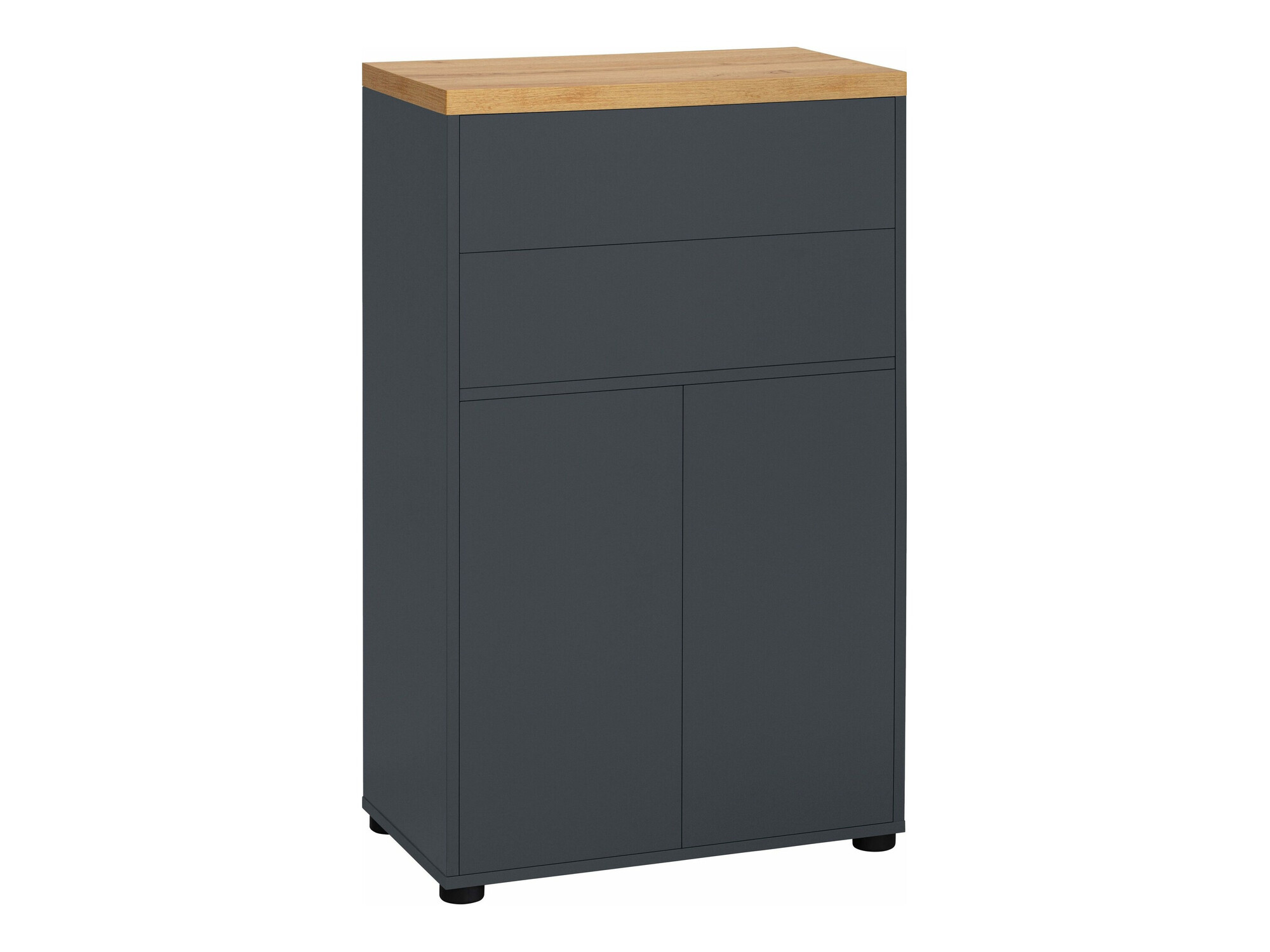 Stāvošs vannas skapītis Denton 1222 (Antracīts + Ozols)