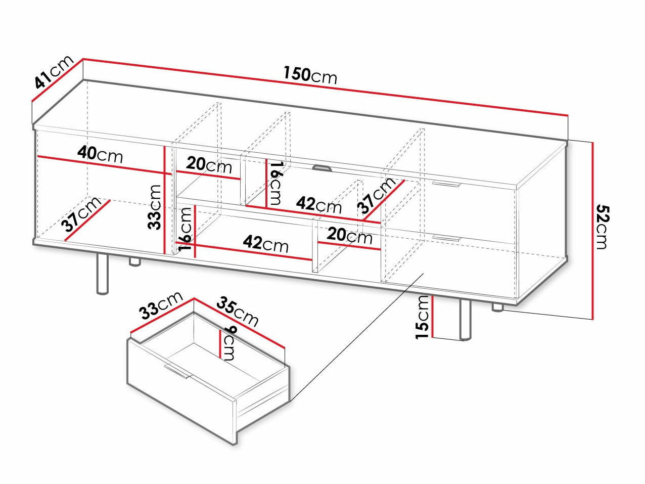 TV galds Virdomi 105 (Melns)