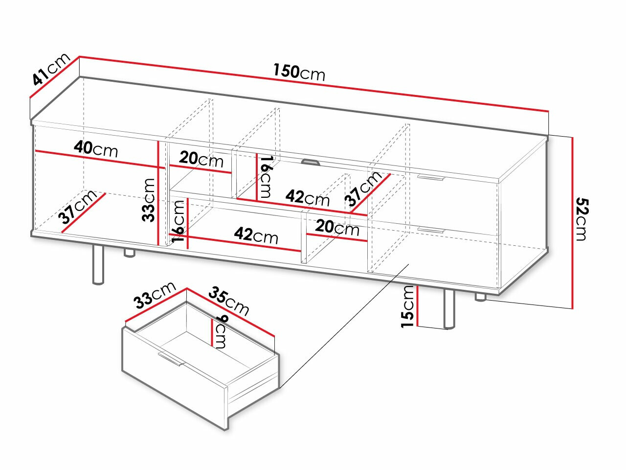 ТВ тумба Virdomi 105 (Кашемир)