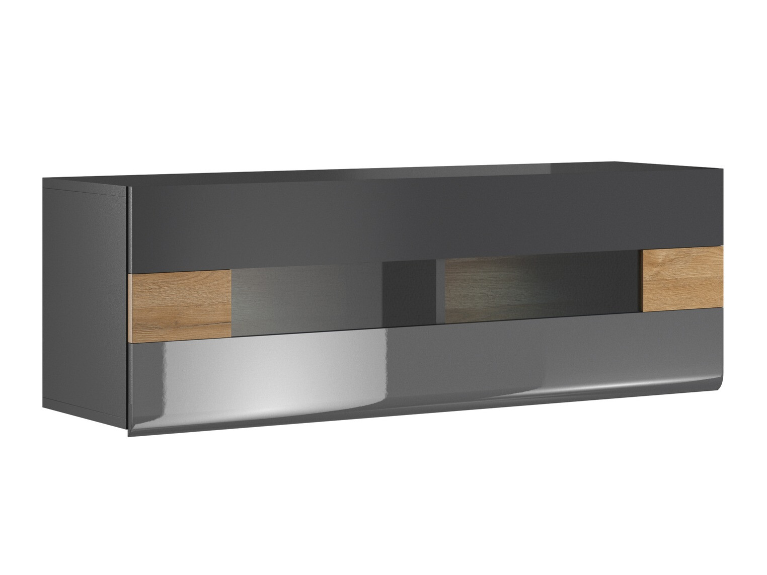 Piekarams skapītis Torsone 116 (Antracīts + Gloss antracīts + Grandson ozols)